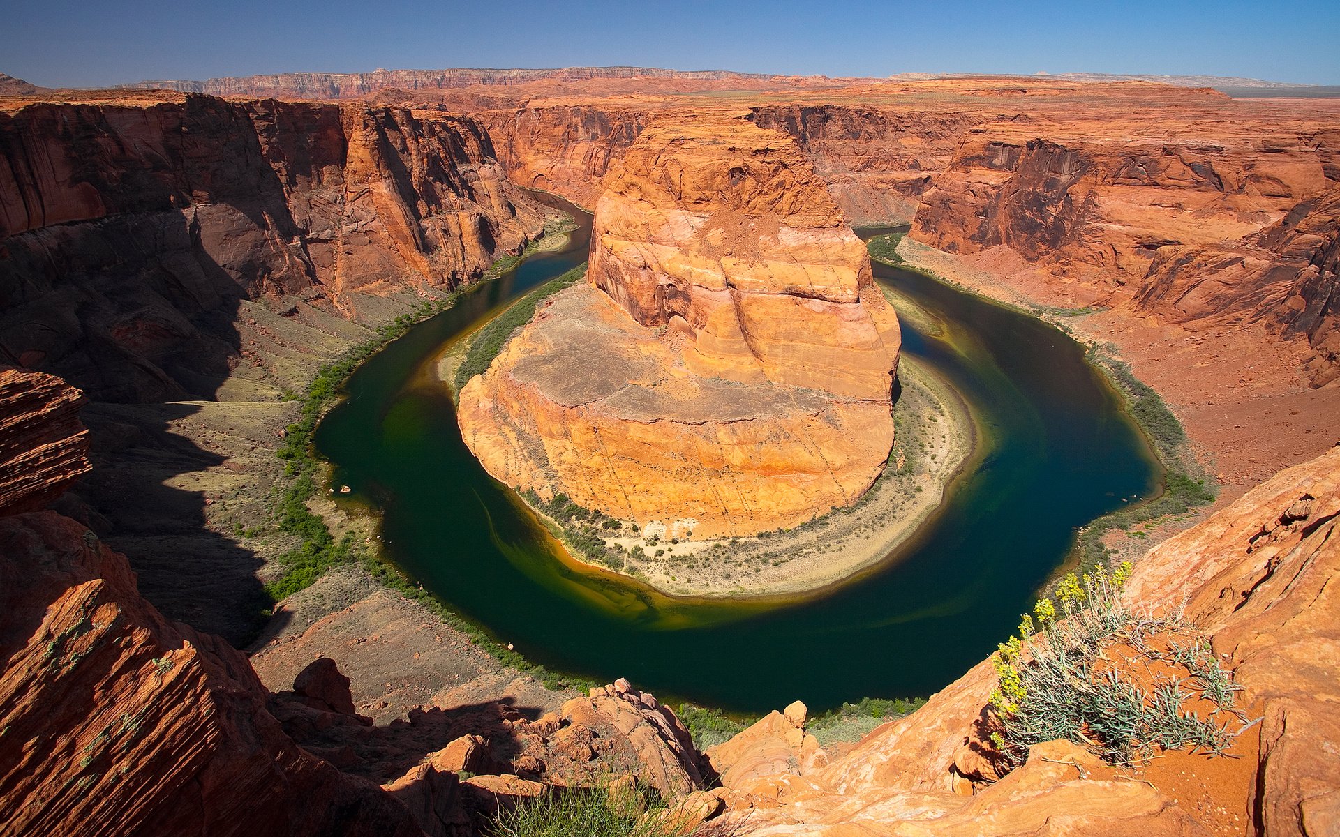 Обои река, скалы, каньон, аризона, river, rocks, canyon, az разрешение 2560x1600 Загрузить