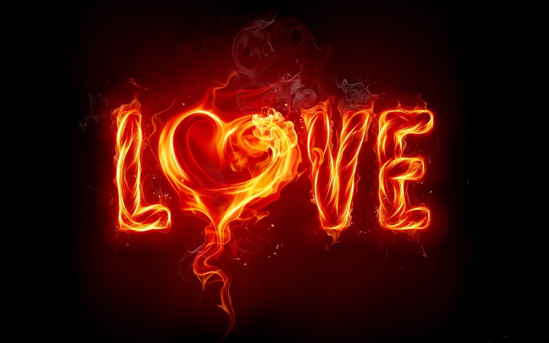 Обои огонь, сердце, любовь, fire, heart, love разрешение 2560x1440 Загрузить