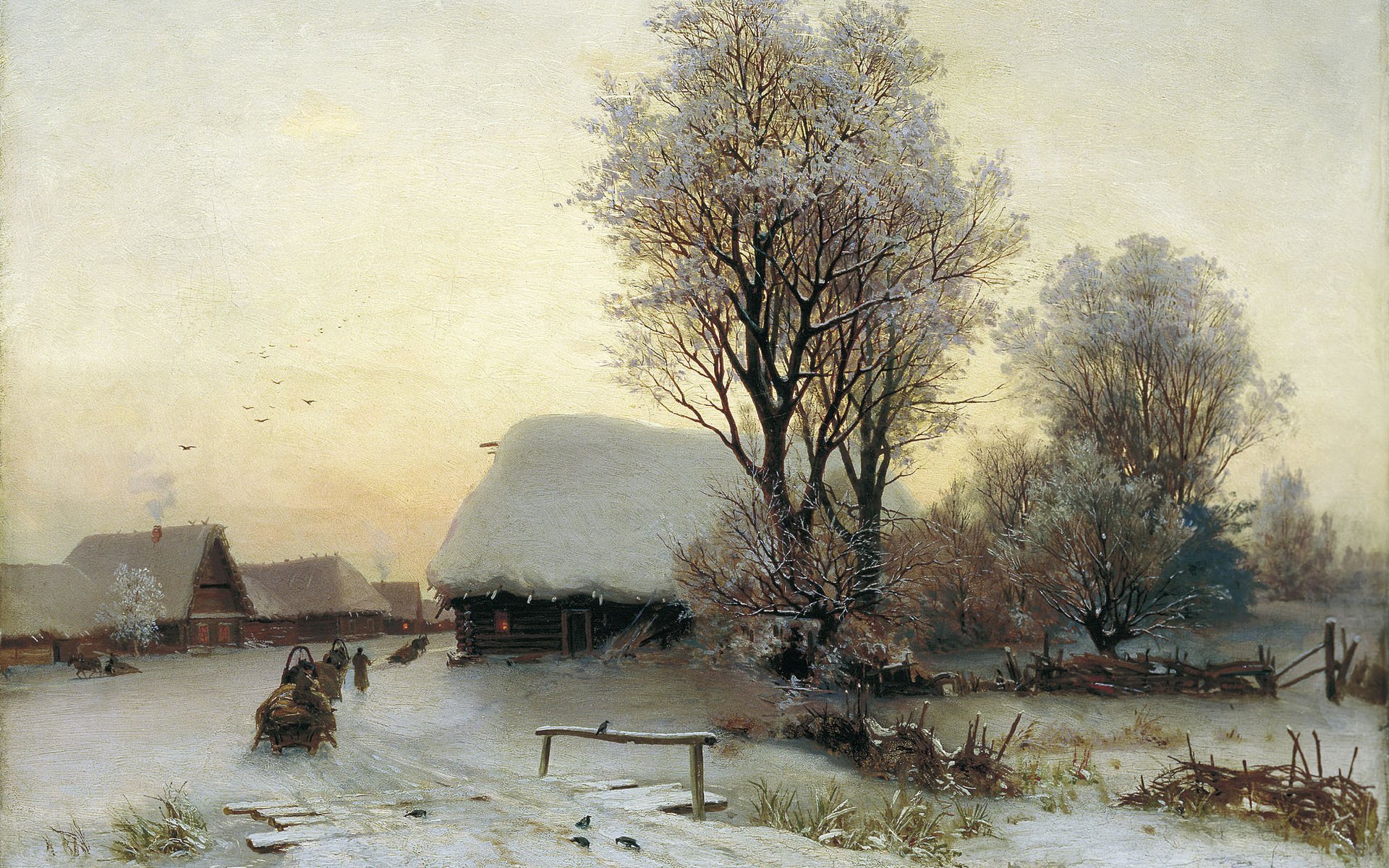 Гавриил Кондратенко зимний вечер 1883
