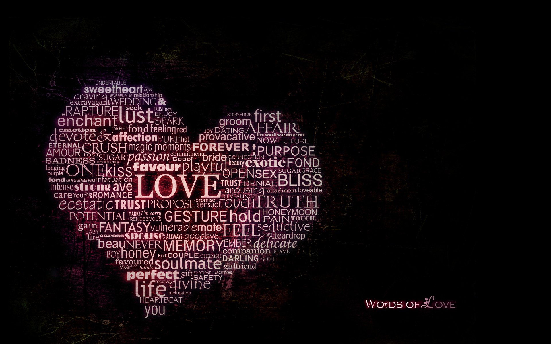 Обои сердце, любовь, слово, heart, love, the word разрешение 2560x1600 Загрузить