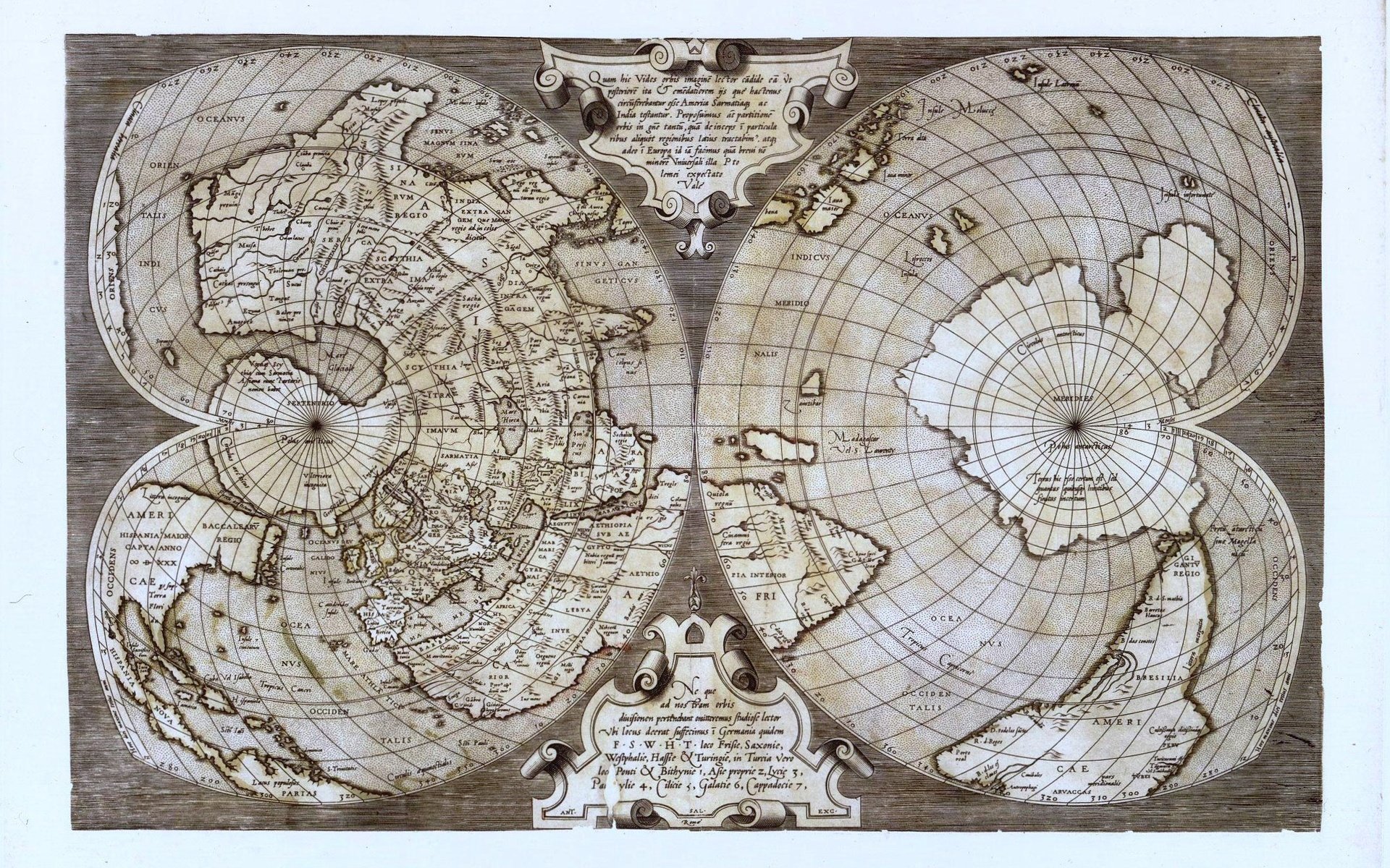 Обои карта, атлас, monde salamanca, экватор, map, atlas, the equator разрешение 2160x1422 Загрузить