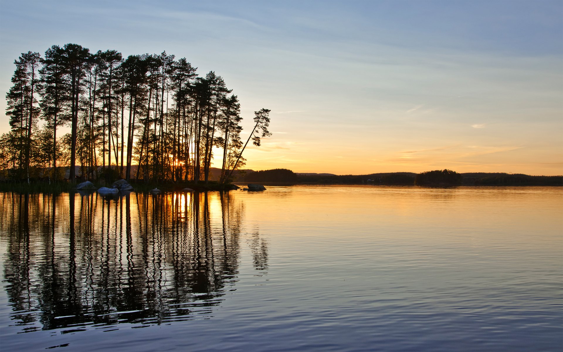 Обои вечер, озеро, лес, the evening, lake, forest разрешение 2560x1600 Загрузить