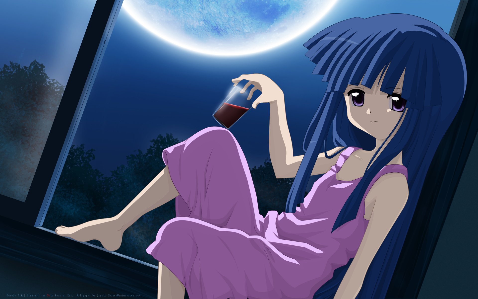 Скачать обои higurashi no naku koro ni, furude rika разрешение 1920x1200  #38984