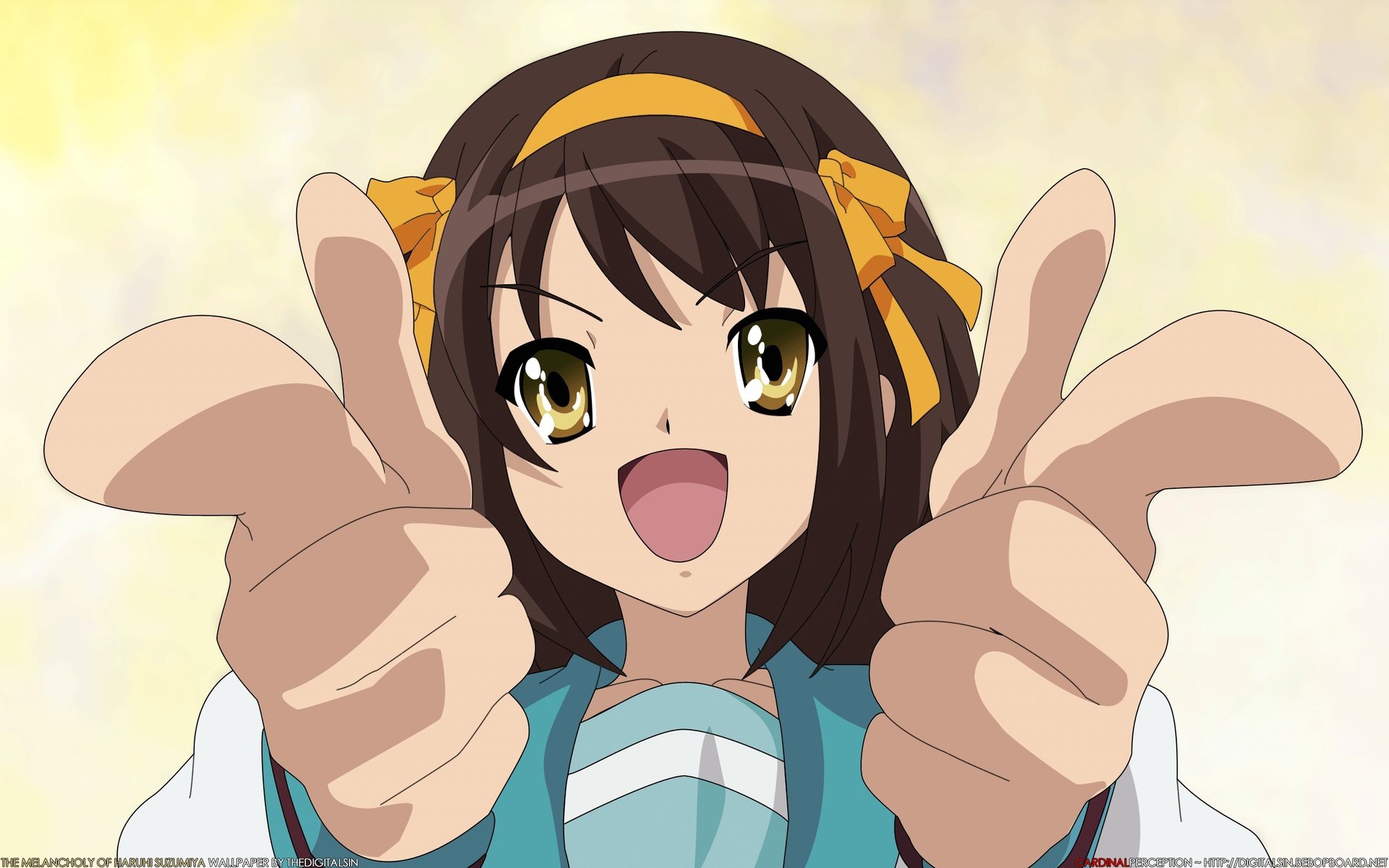 Обои suzumiya haruhi, suzumiya haruhi no yuutsu, seifuku разрешение 2560x1600 Загрузить