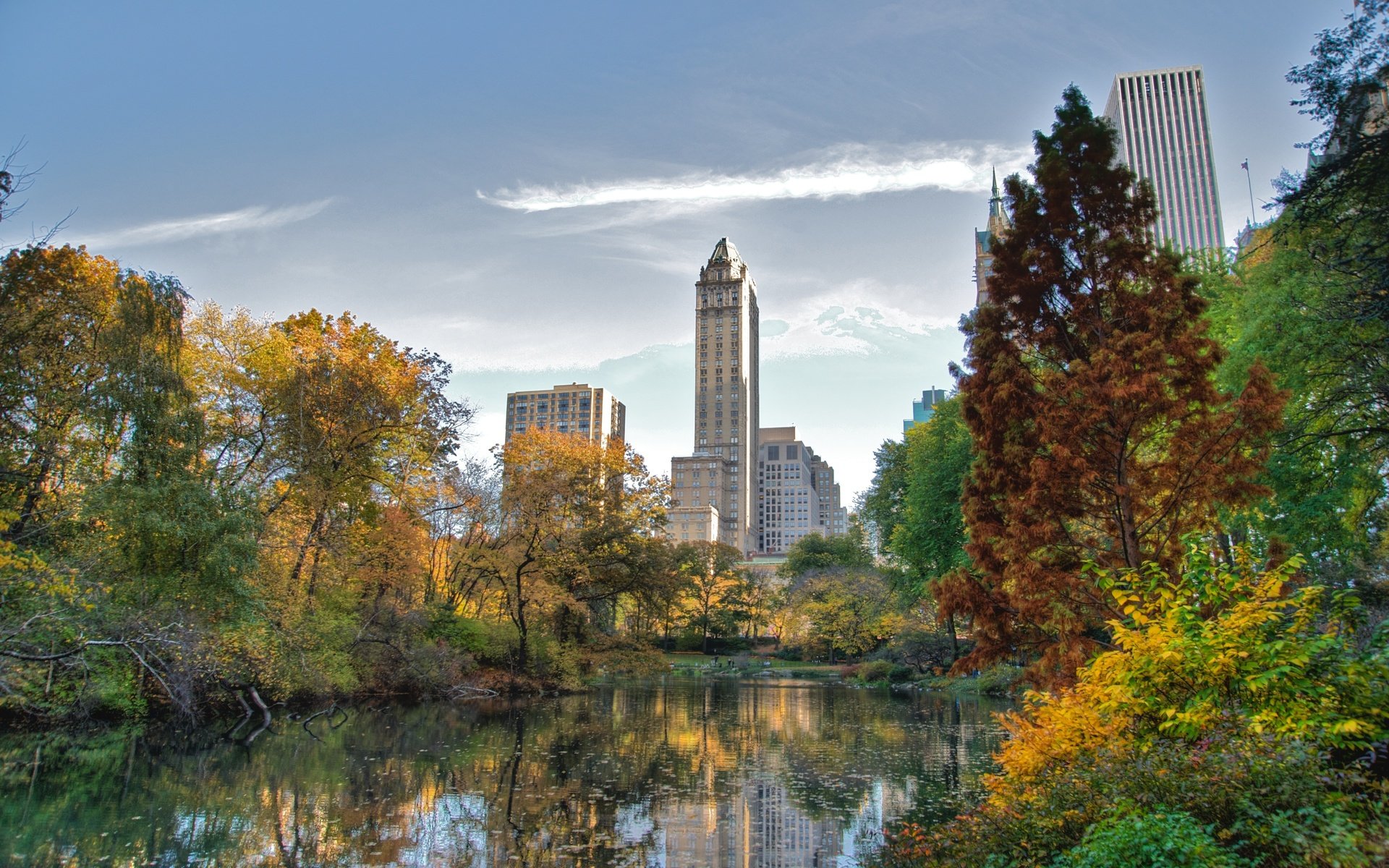 Обои небоскребы, нью-йорк, центральный парк, skyscrapers, new york, central park разрешение 4226x2798 Загрузить