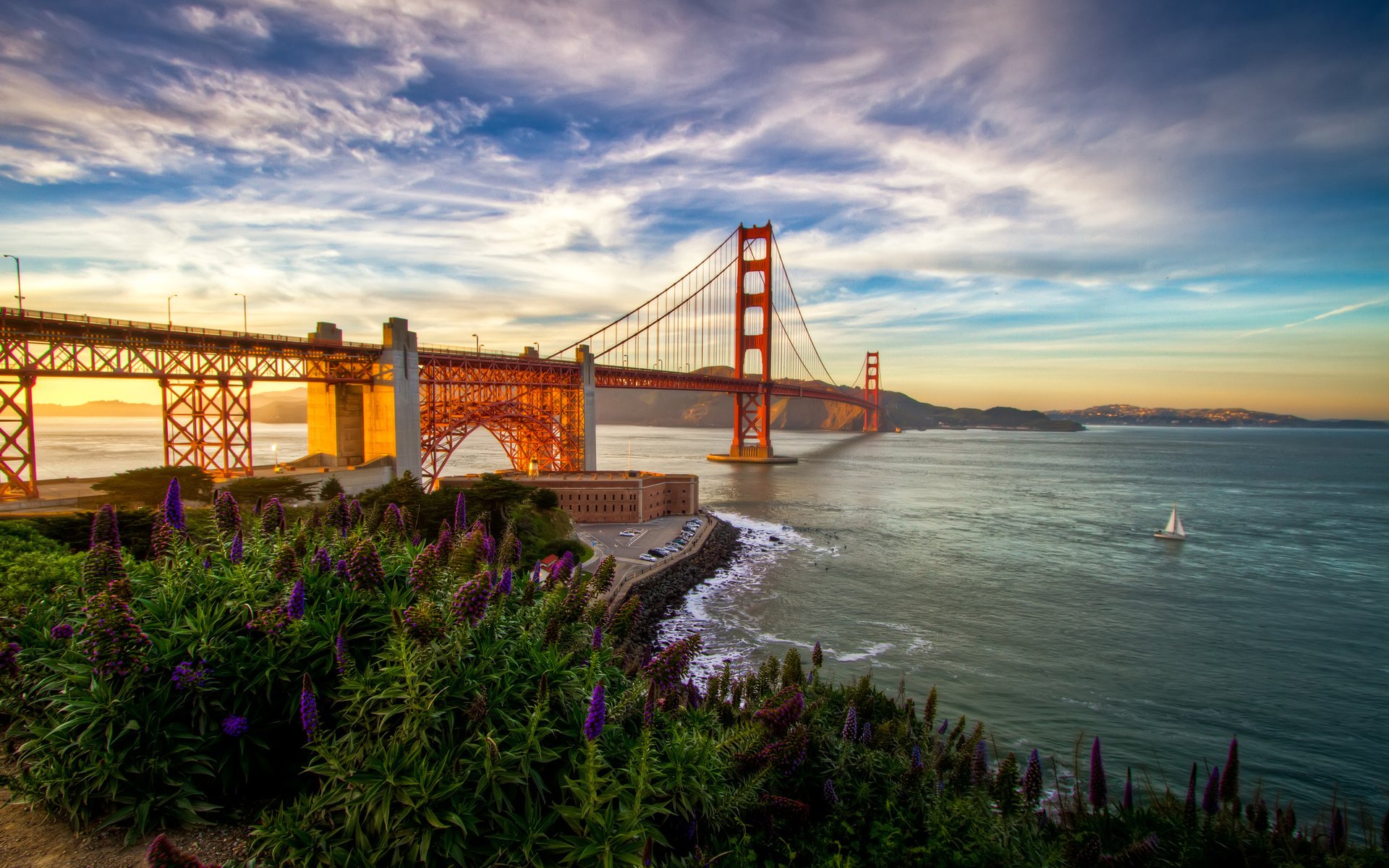 Golden Gate Bridge, Marin Headlands, San Francisco, California без смс