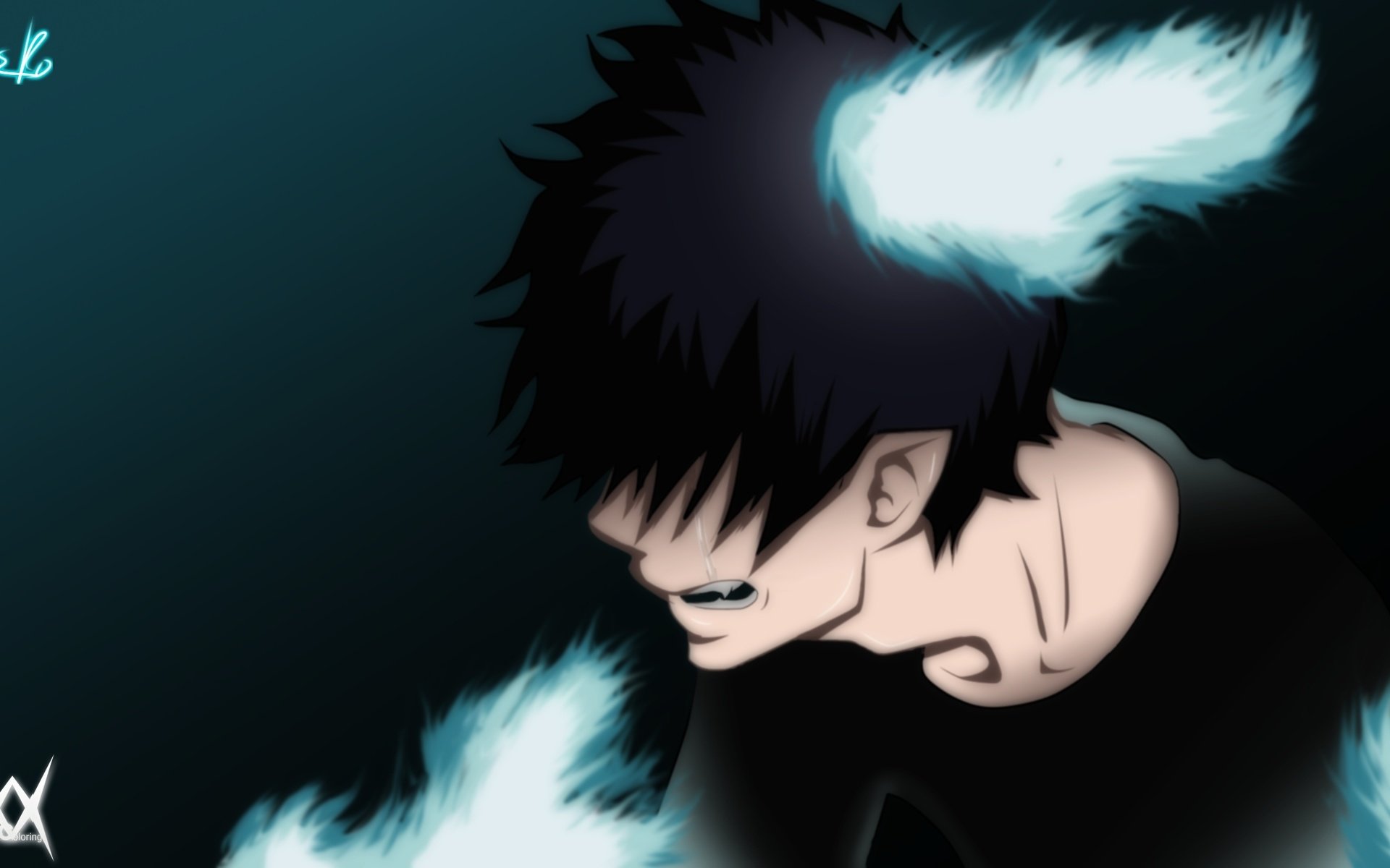 Обои demon, рин, paren, ao no exorcist, sinie plamya, rin разрешение 2245x1250 Загрузить