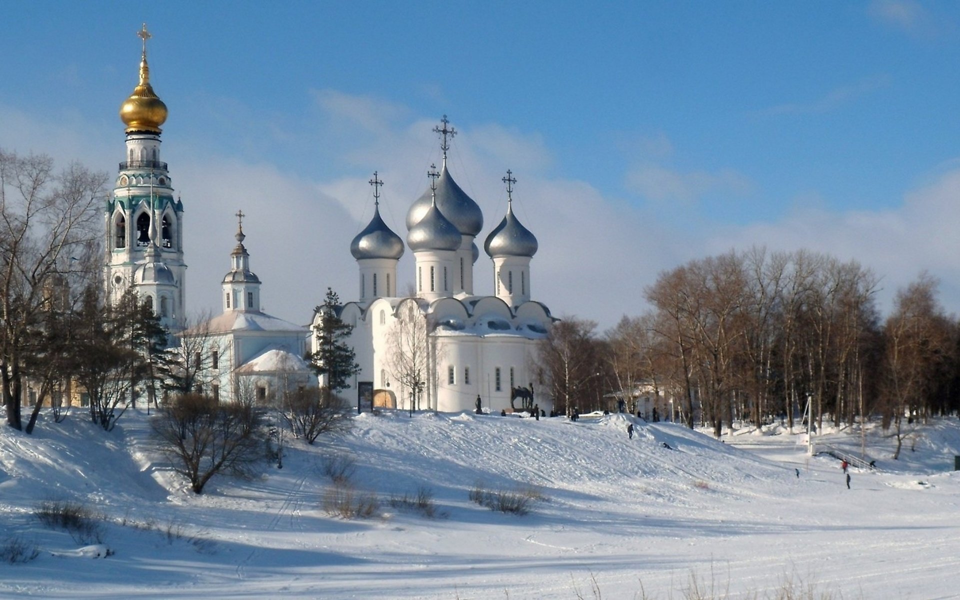 Обои церковь в вологде, church in vologda разрешение 2560x1440 Загрузить