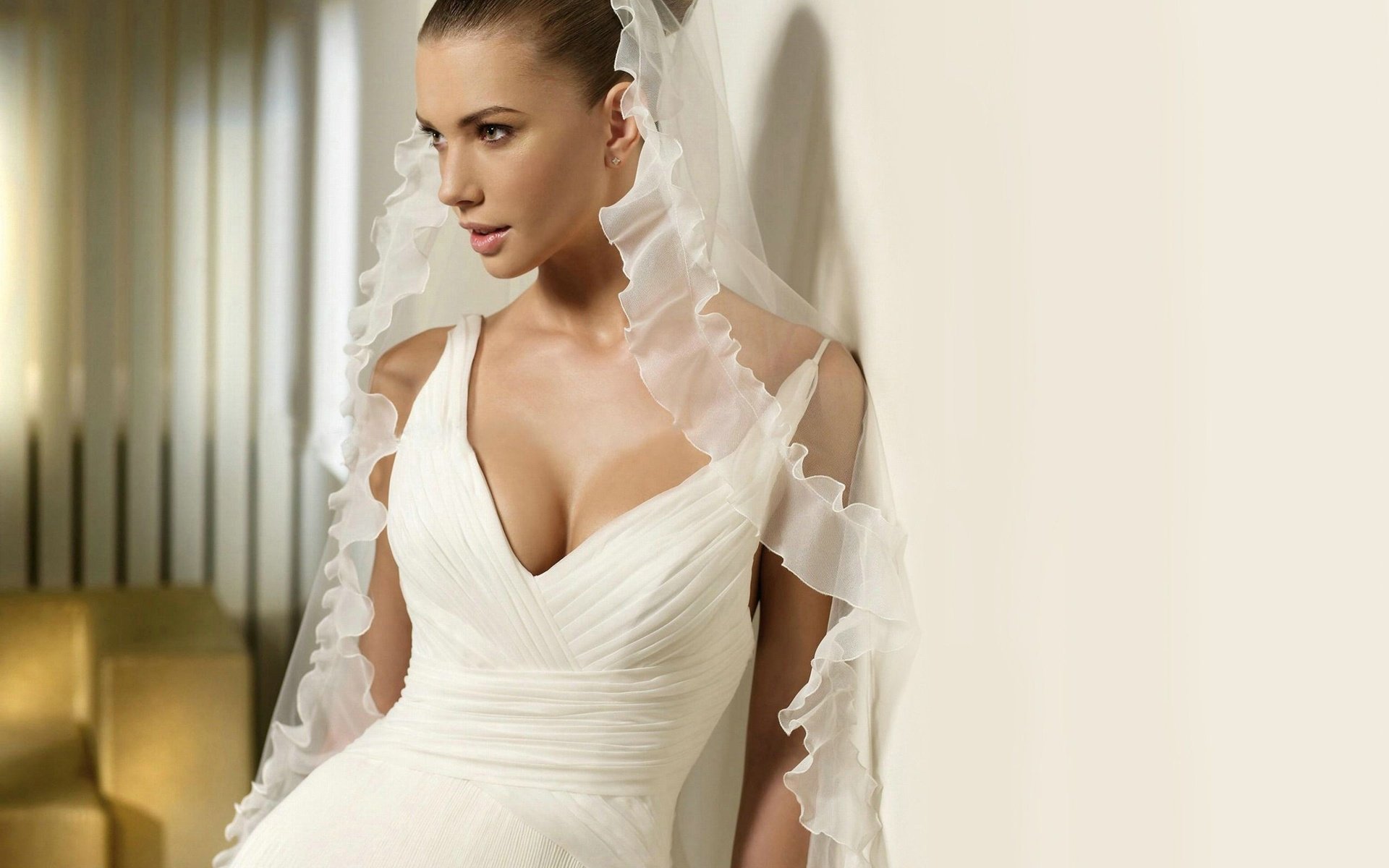 Обои платье, белое, невеста, фата, dress, white, the bride, veil разрешение 2560x1600 Загрузить
