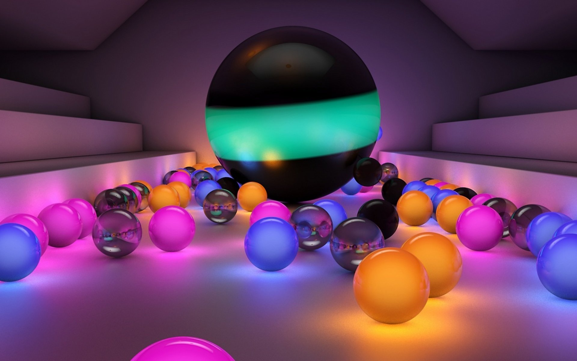 Обои свет, шары, разноцветные, форма, шарики, светящиеся шары, light, balls, colorful, form, glowing orbs разрешение 2560x1440 Загрузить