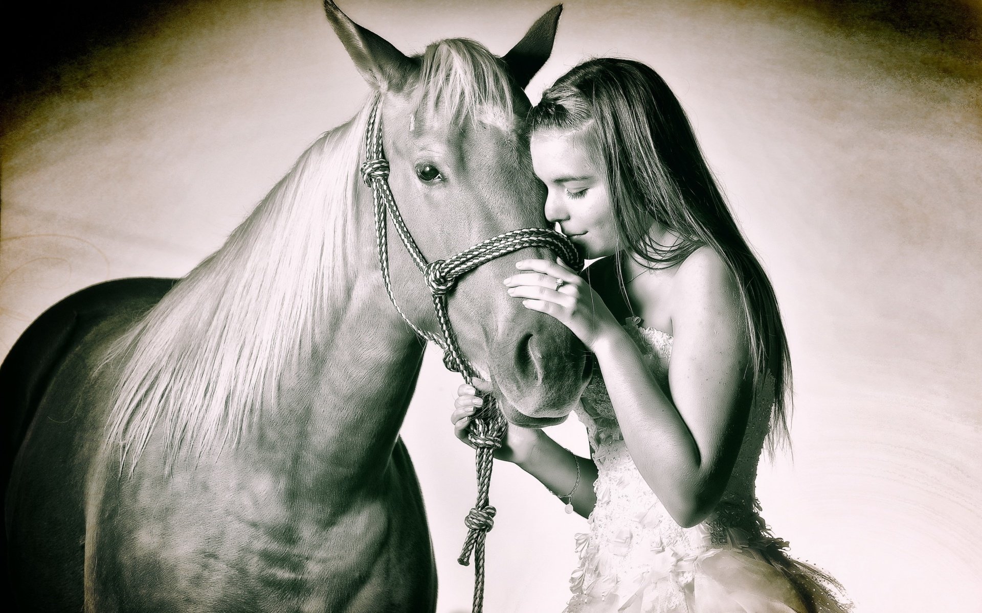 Обои лошадь, девушка, настроение, horse, girl, mood разрешение 2560x1611 Загрузить