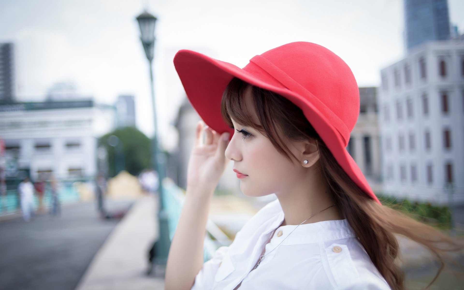 Обои красная, шляпа, азиатка, red, hat, asian разрешение 6016x3834 Загрузить