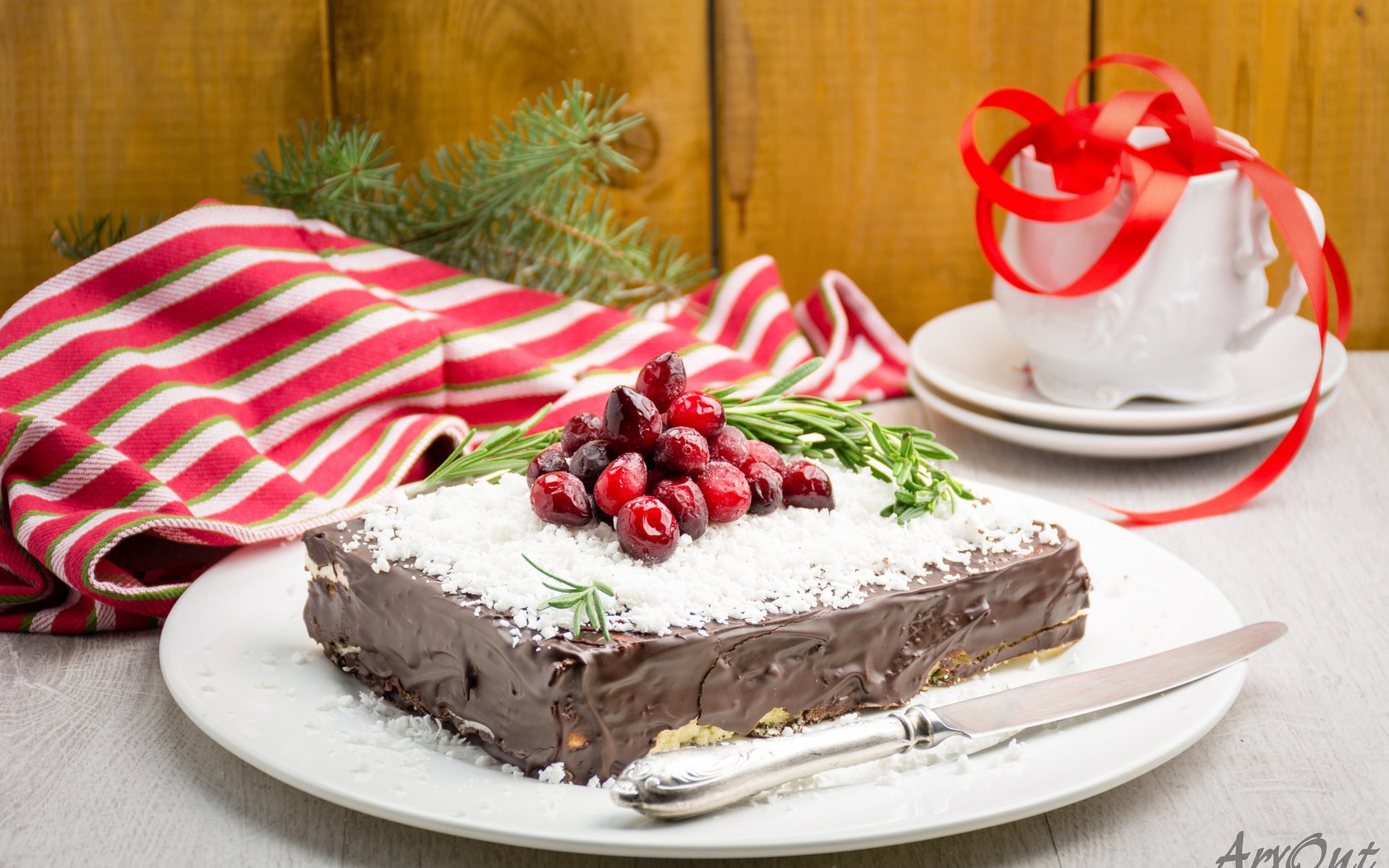 Обои крем для торта, торт, декор, клюква, cream cake, cake, decor, cranberry разрешение 2048x1365 Загрузить