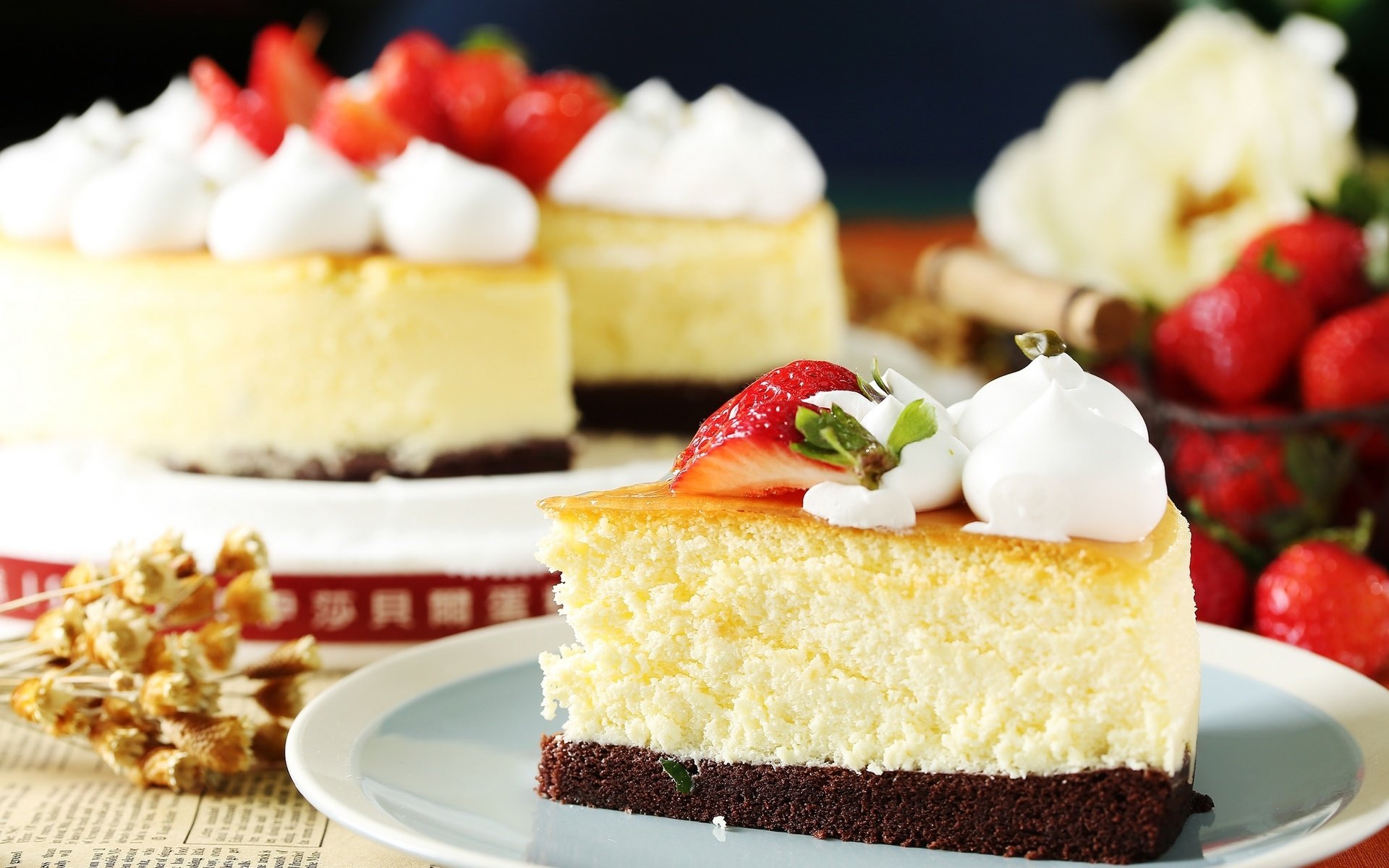 Обои крем для торта, клубника, торт, cream cake, strawberry, cake разрешение 2048x1365 Загрузить