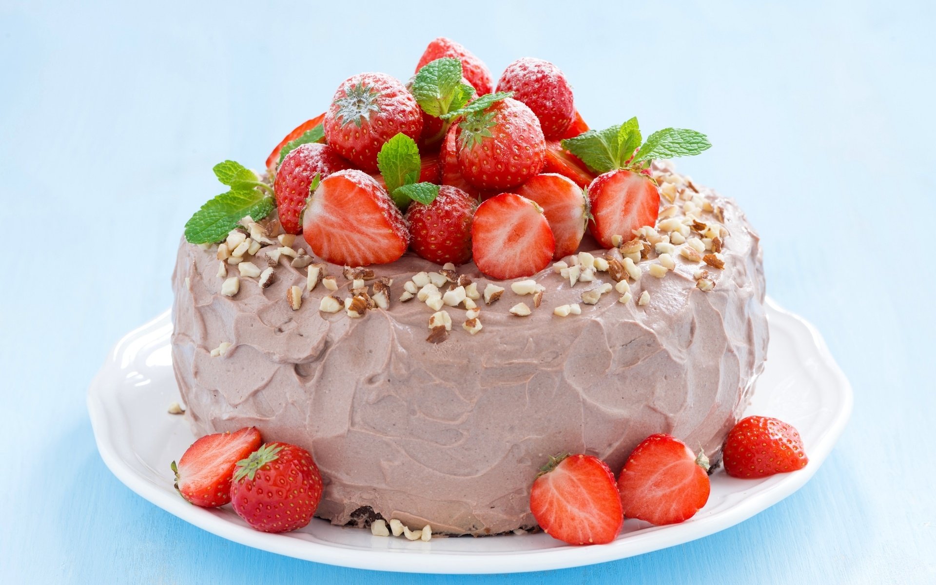Обои мята, клубника, торт, mint, strawberry, cake разрешение 2048x1367 Загрузить