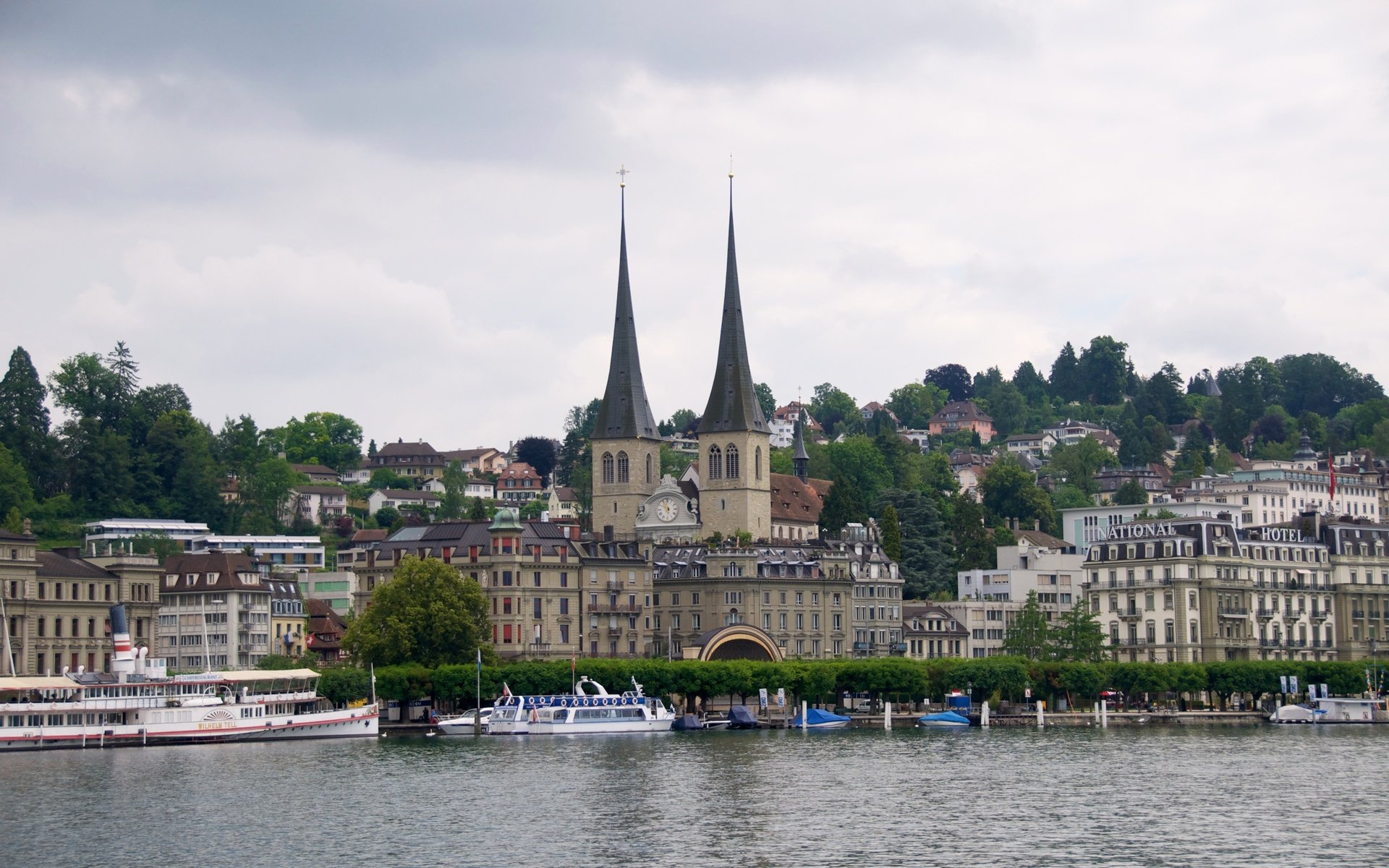 Обои озеро, швейцария, дома, церковь, люцерн, lake, switzerland, home, church, lucerne разрешение 2880x1913 Загрузить