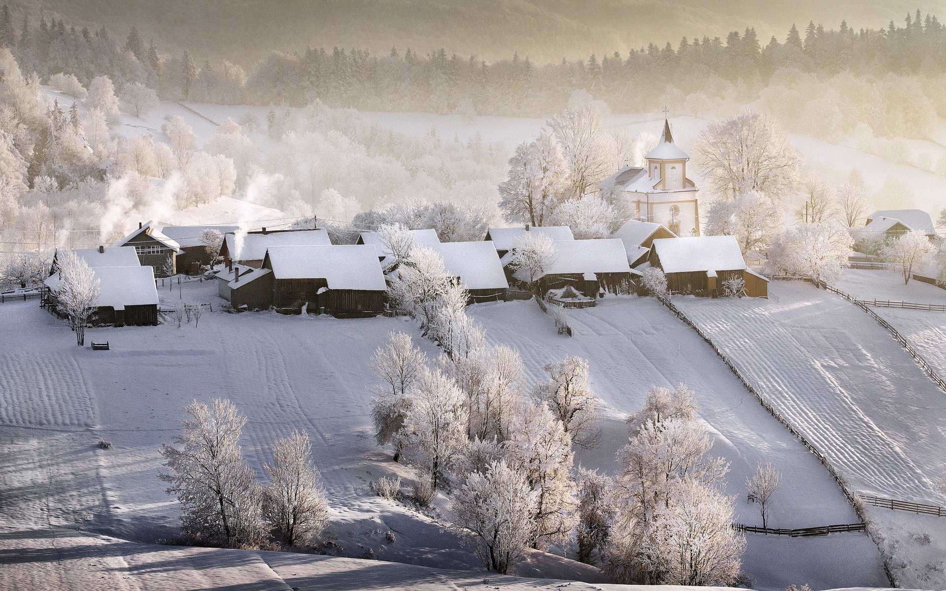 Обои храм, зима, деревня, дома, winter tale, temple, winter, village, home разрешение 2499x1676 Загрузить