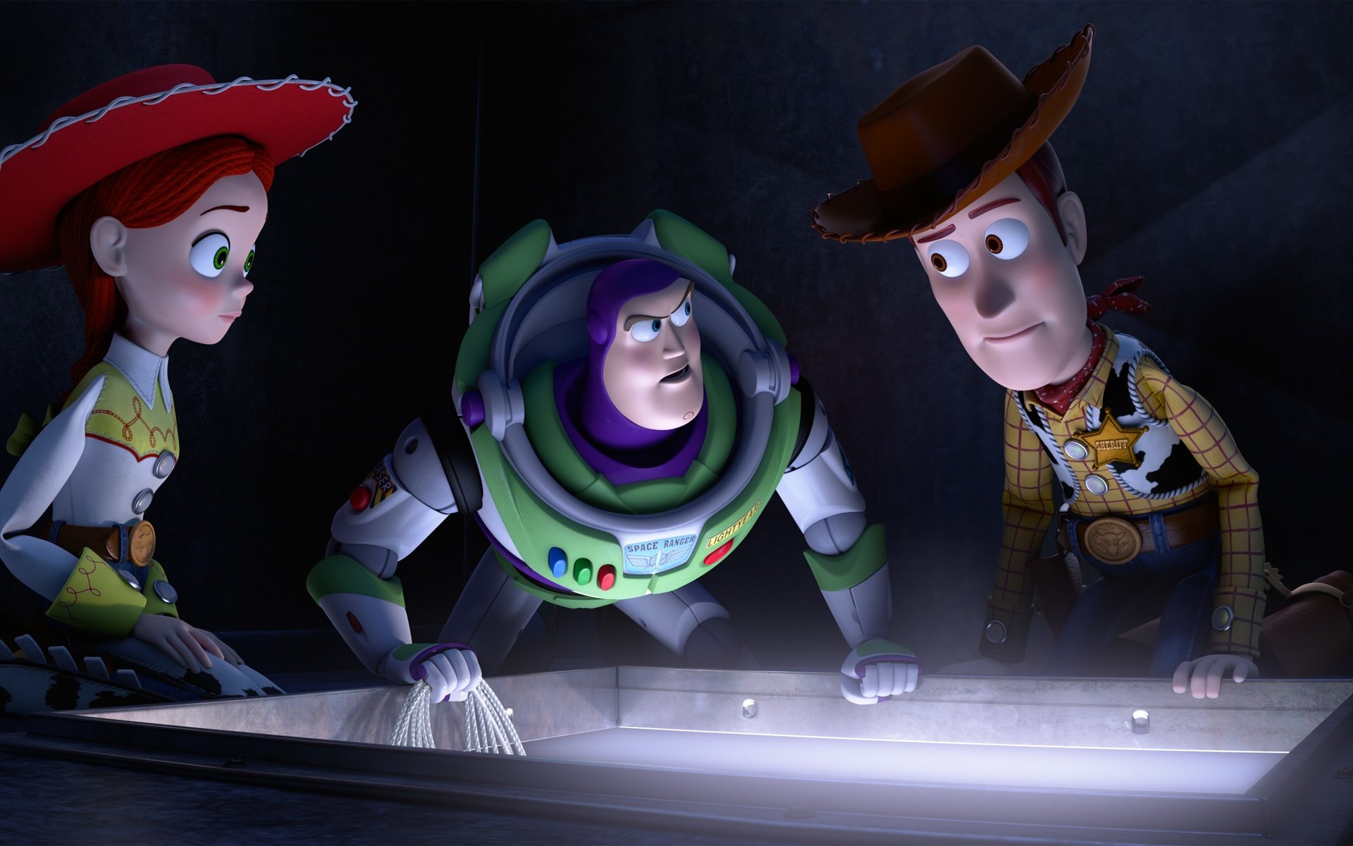 Обои мультфильм, история игрушек 2, jessie, buzz lightyear, sheriff woody, cartoon, toy story 2 разрешение 3000x1530 Загрузить