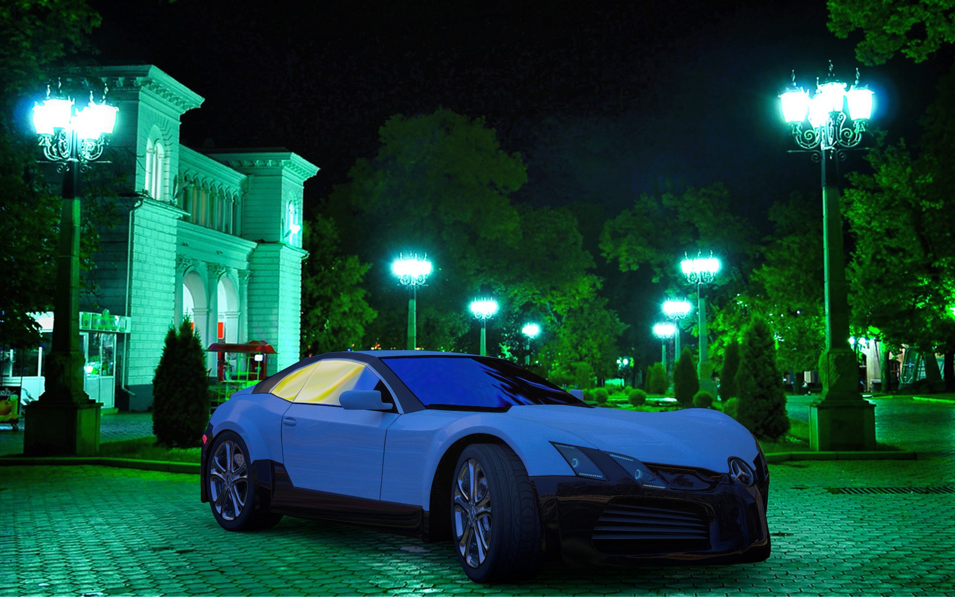 Обои ночь, город, hd, 3д, концепт, мерседес, кисловодск, night, the city, 3d, the concept, mercedes, kislovodsk разрешение 3072x1728 Загрузить