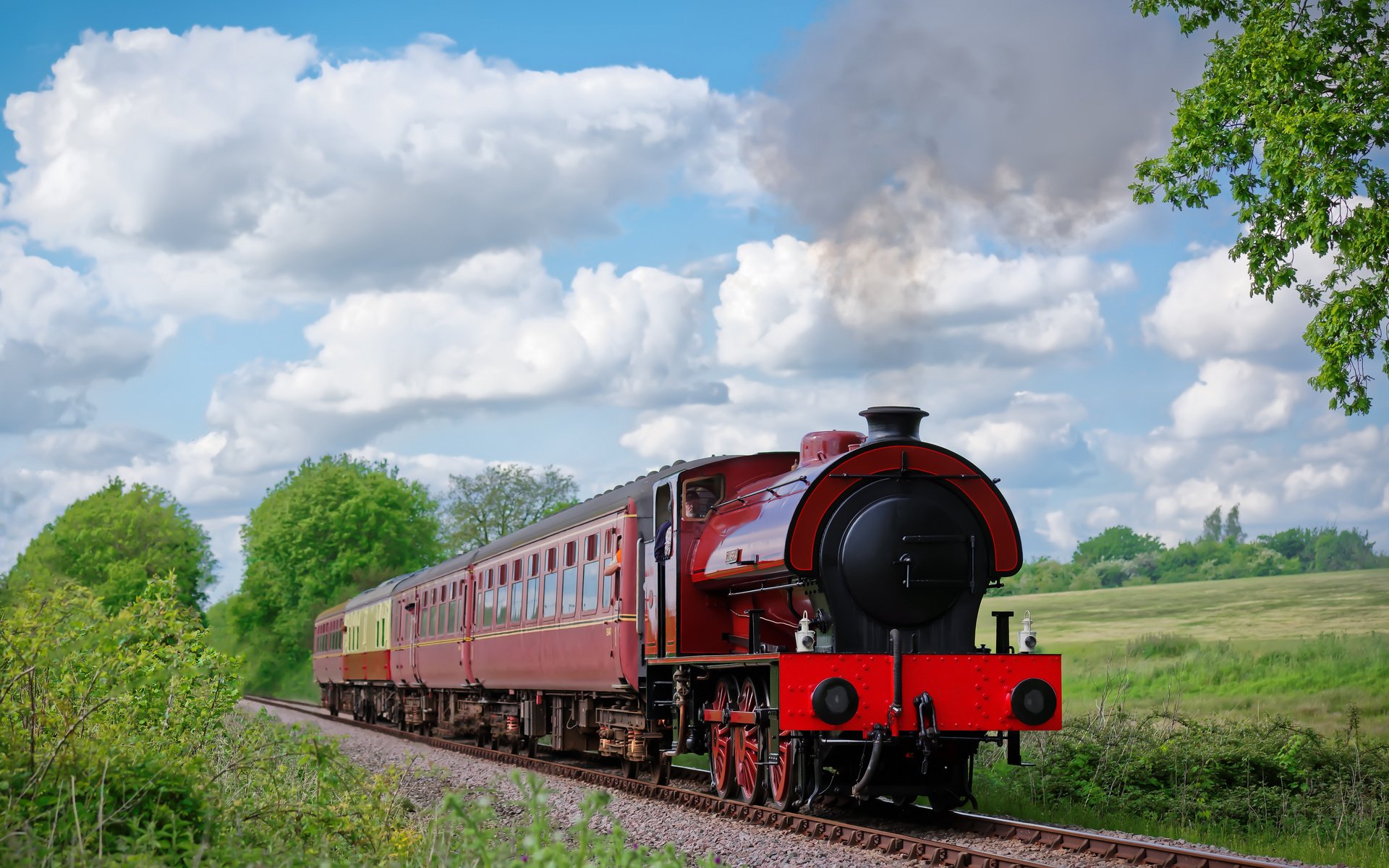 Обои железная дорога, природа, англия, поезд, mid-norfolk railway, railroad, nature, england, train разрешение 5973x3982 Загрузить