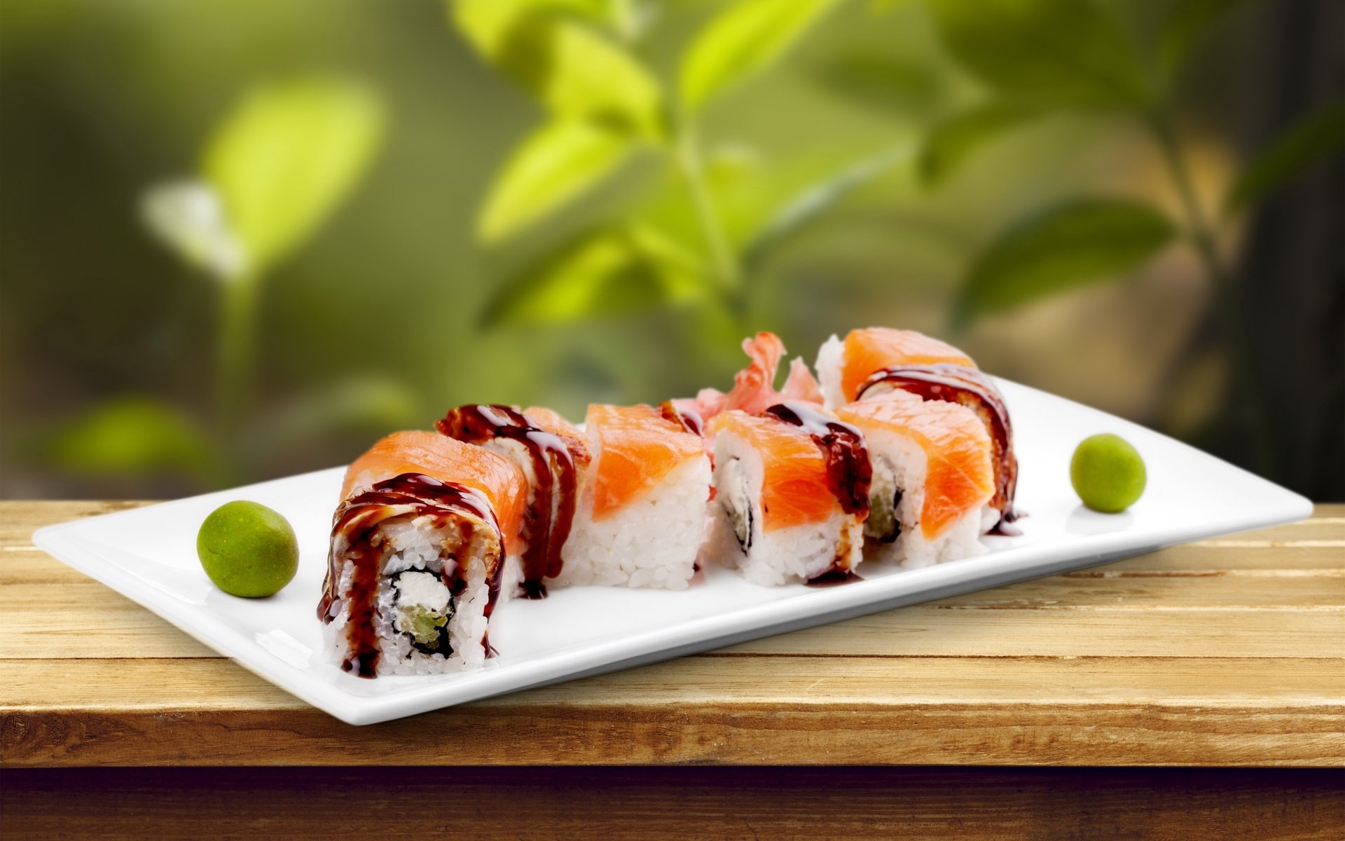 Обои суши, роллы, японская кухня, sushi, rolls, japanese cuisine разрешение 2880x1800 Загрузить