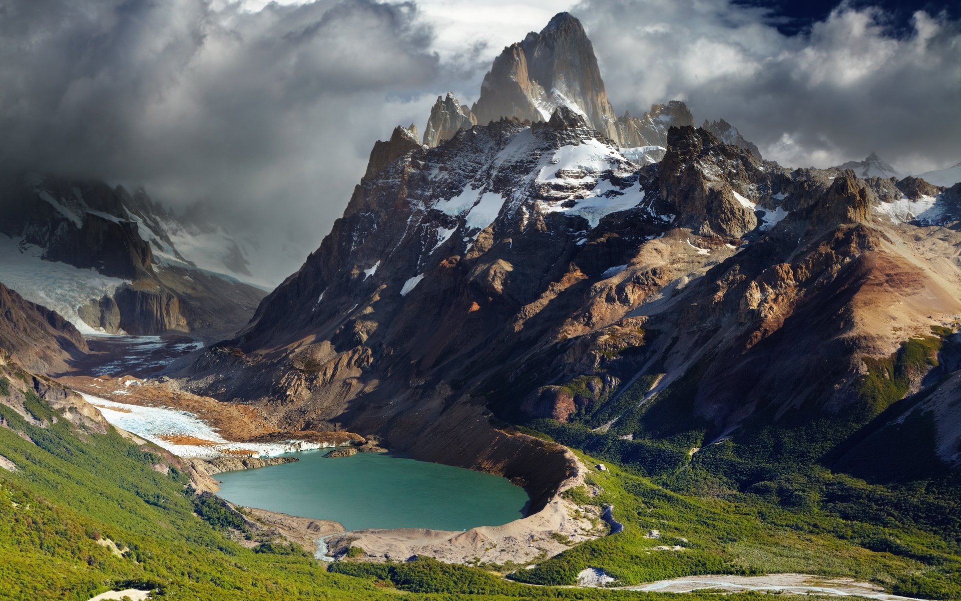 Обои озеро, горы, тучи, аргентина, lake, mountains, clouds, argentina разрешение 5000x3333 Загрузить