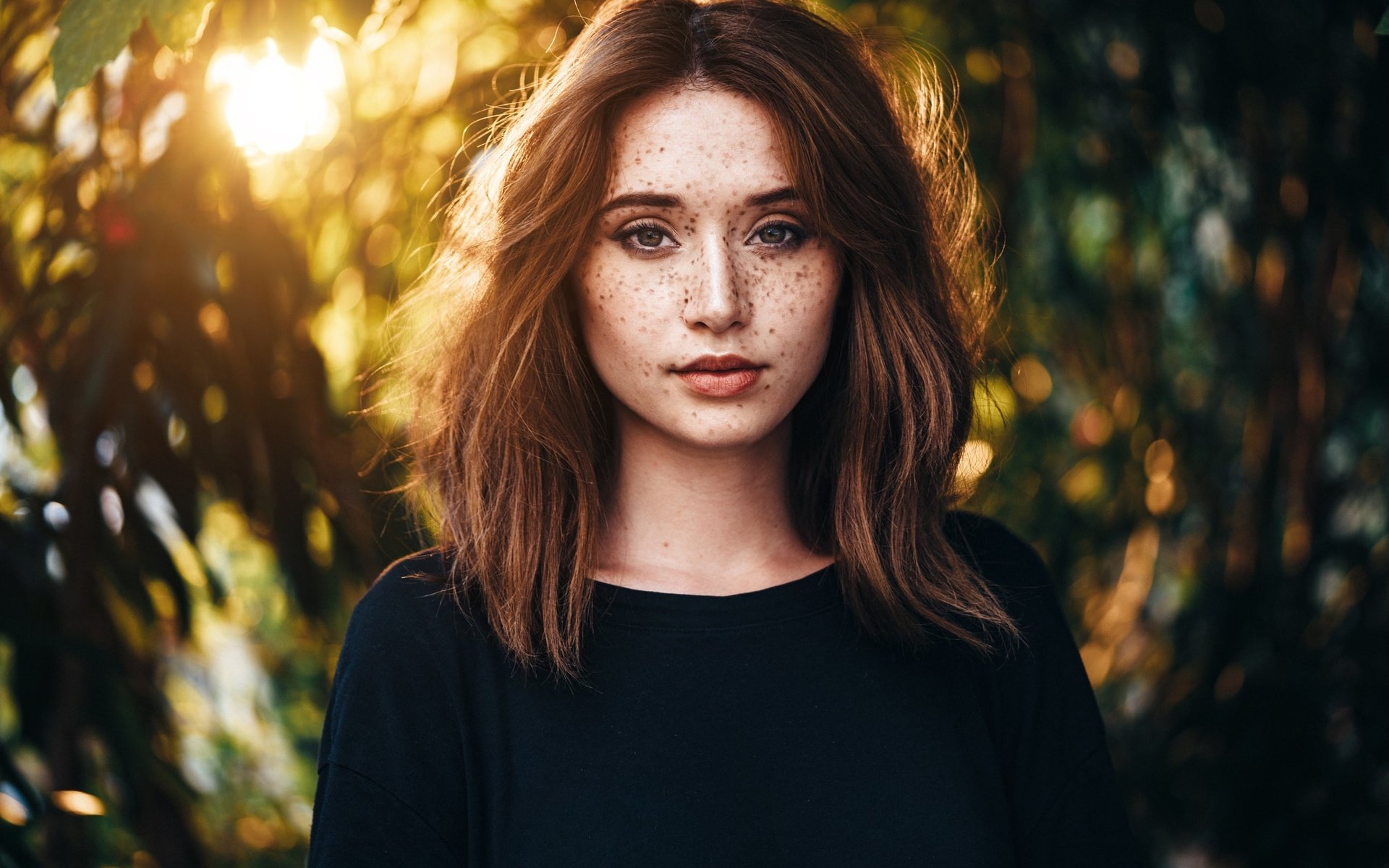 Обои девушка, взгляд, волосы, лицо, веснушки, felix barjou, girl, look, hair, face, freckles разрешение 2048x1366 Загрузить