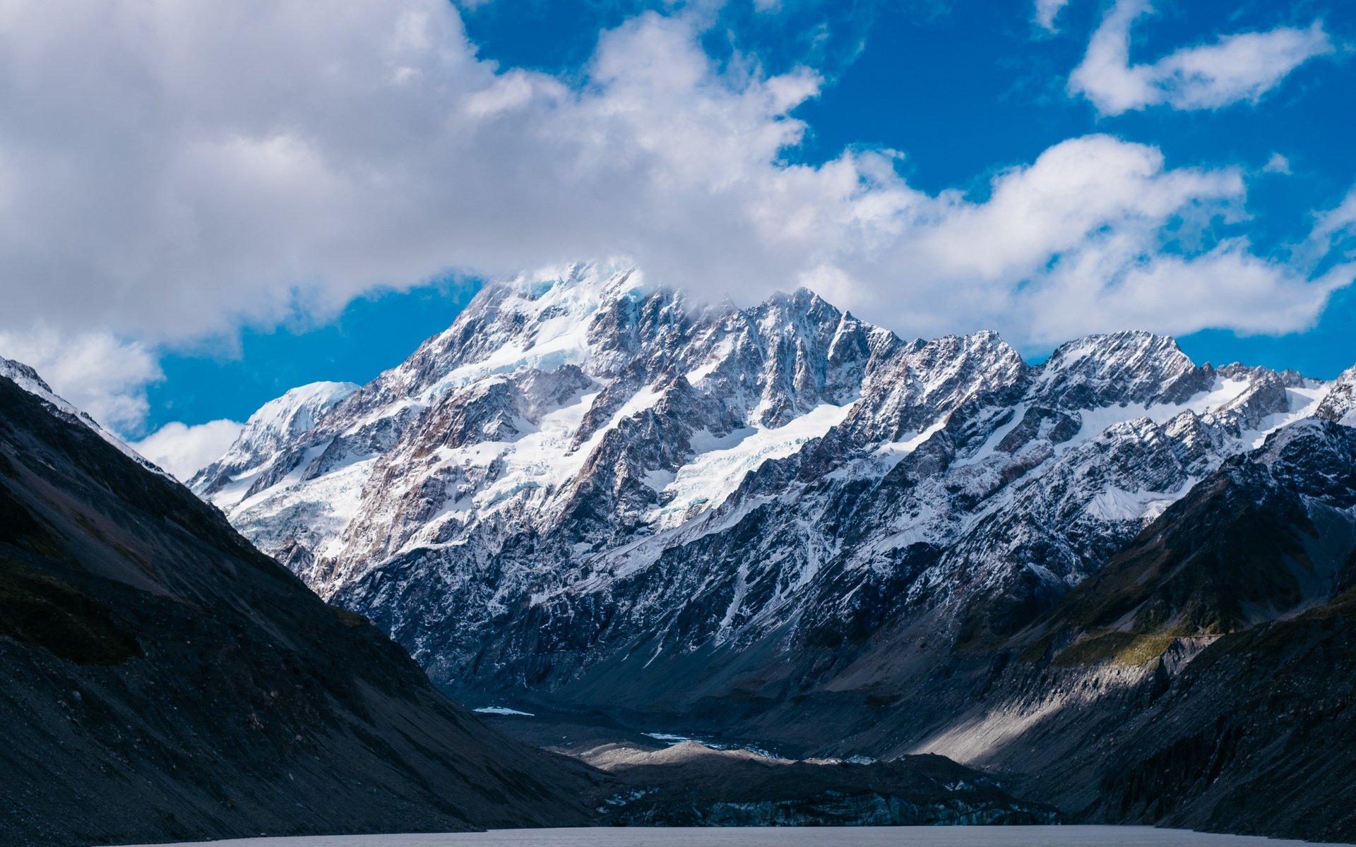 Обои небо, облака, горы, новая зеландия, the sky, clouds, mountains, new zealand разрешение 5000x3333 Загрузить