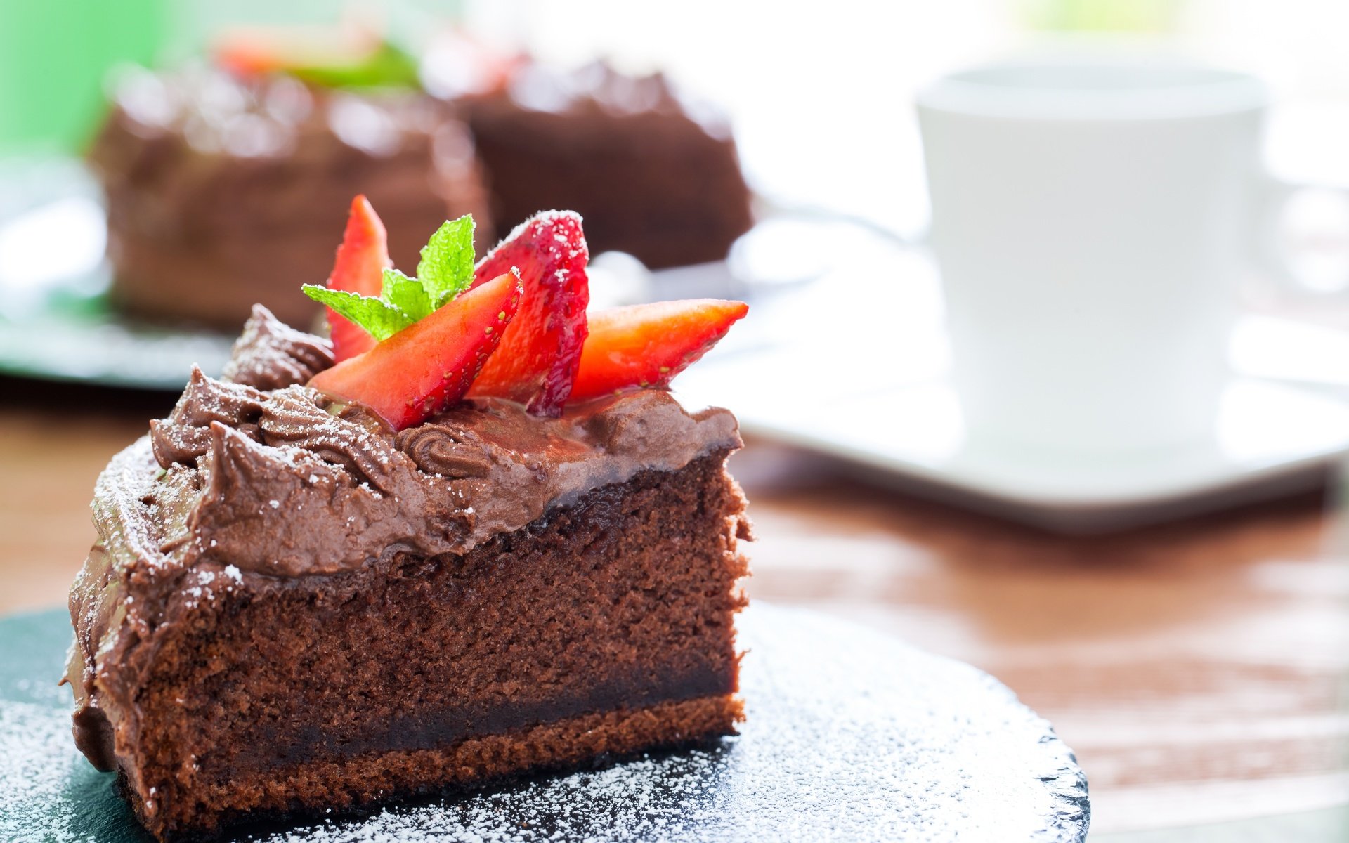 Обои клубника, шоколад, сладкое, торт, десерт, кусочек, strawberry, chocolate, sweet, cake, dessert, piece разрешение 4992x3328 Загрузить