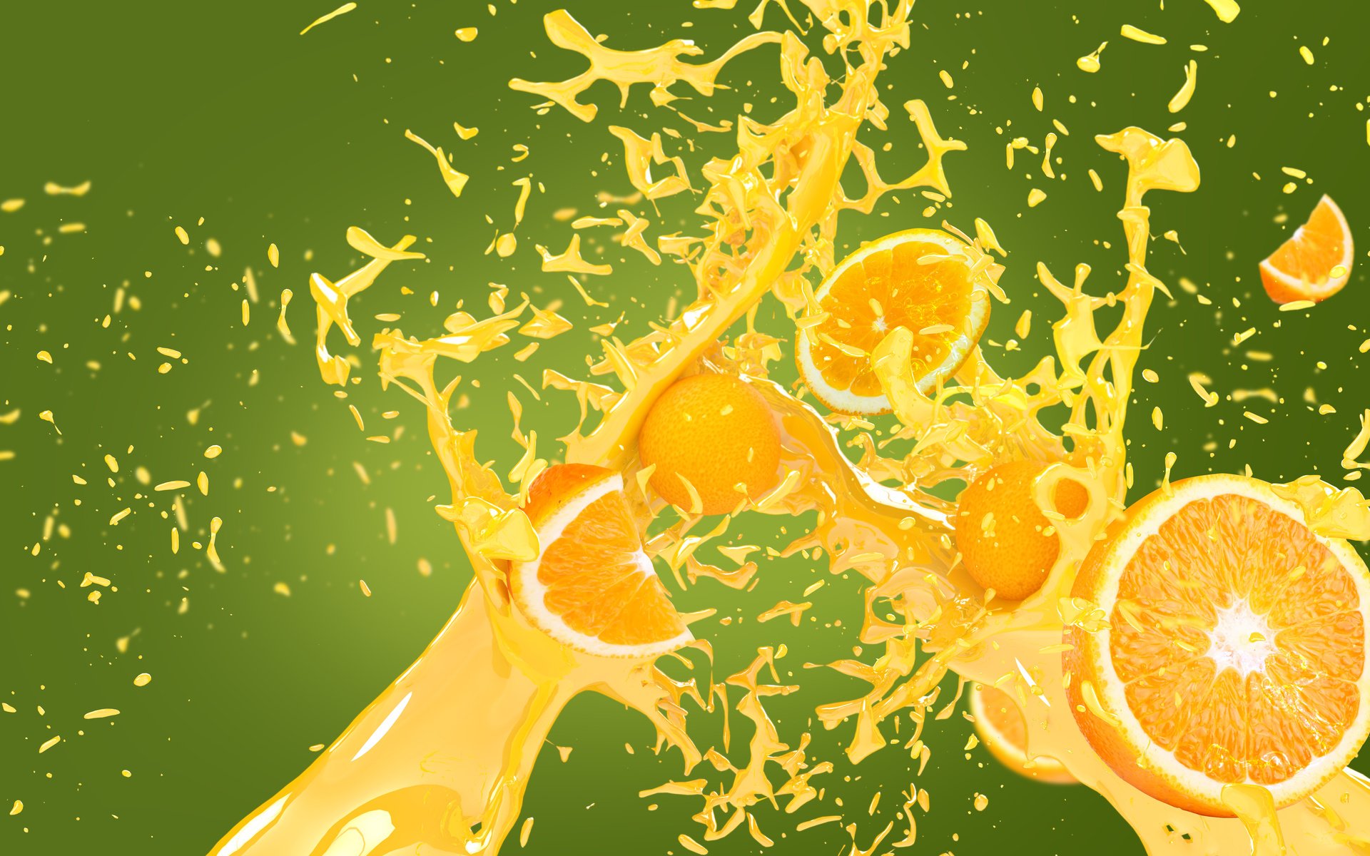 Обои апельсины, брызги, всплеск, сок, oranges, squirt, splash, juice разрешение 6000x3375 Загрузить