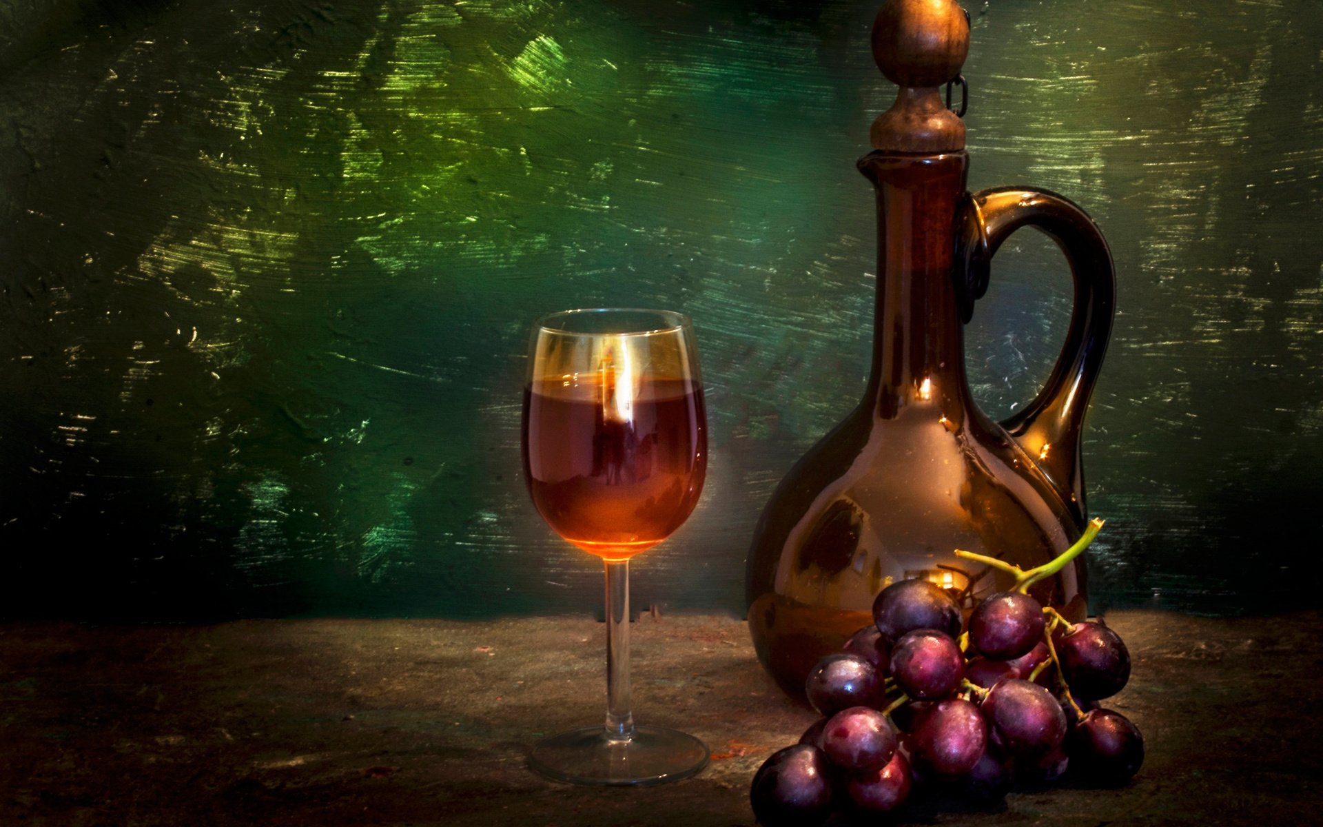 Обои виноград, бокал, вино, гроздь, натюрморт, графин, grapes, glass, wine, bunch, still life, decanter разрешение 2048x1467 Загрузить