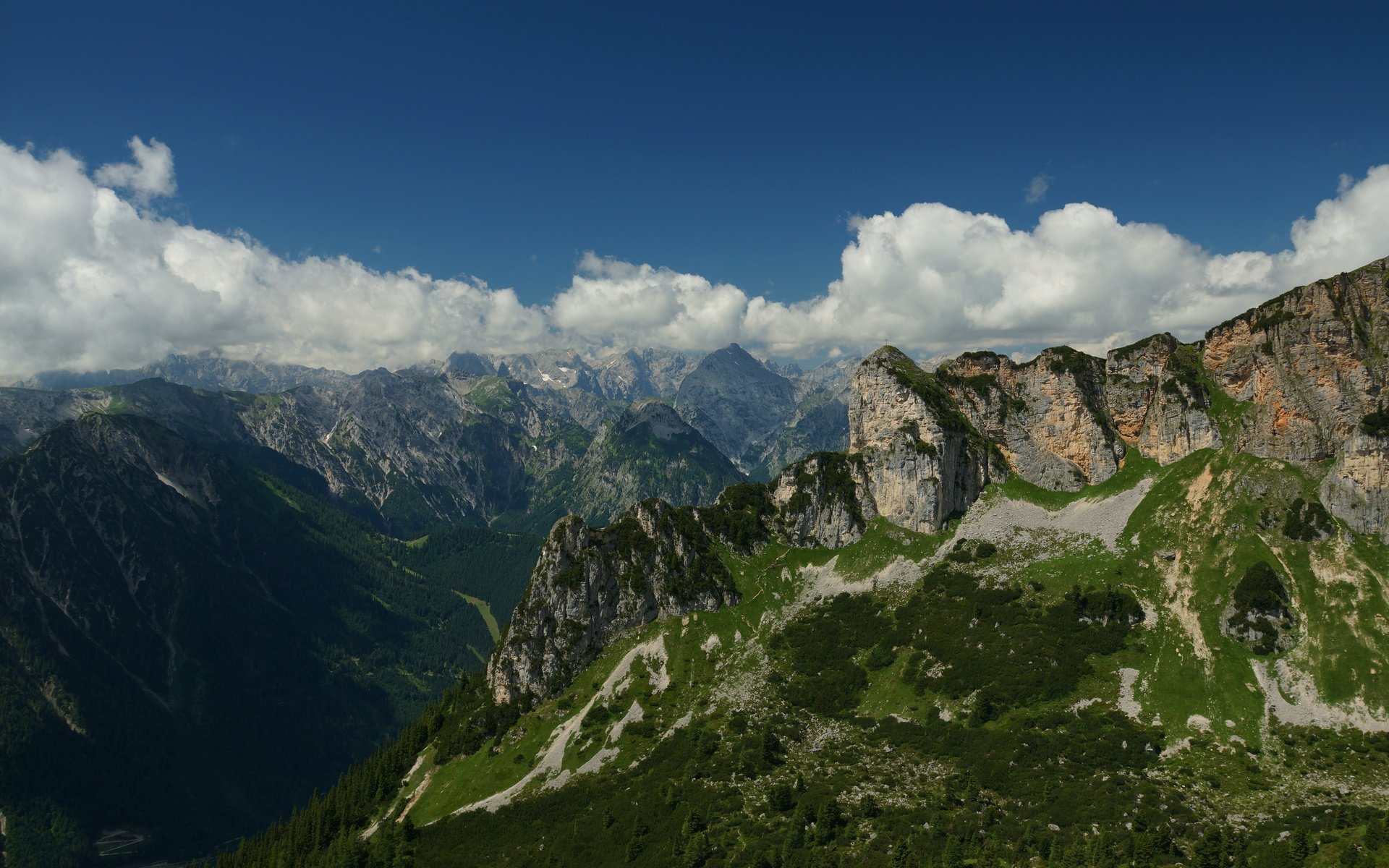 Обои небо, облака, горы, скалы, природа, пейзаж, австрия, тироль, the sky, clouds, mountains, rocks, nature, landscape, austria, tyrol разрешение 6000x4000 Загрузить