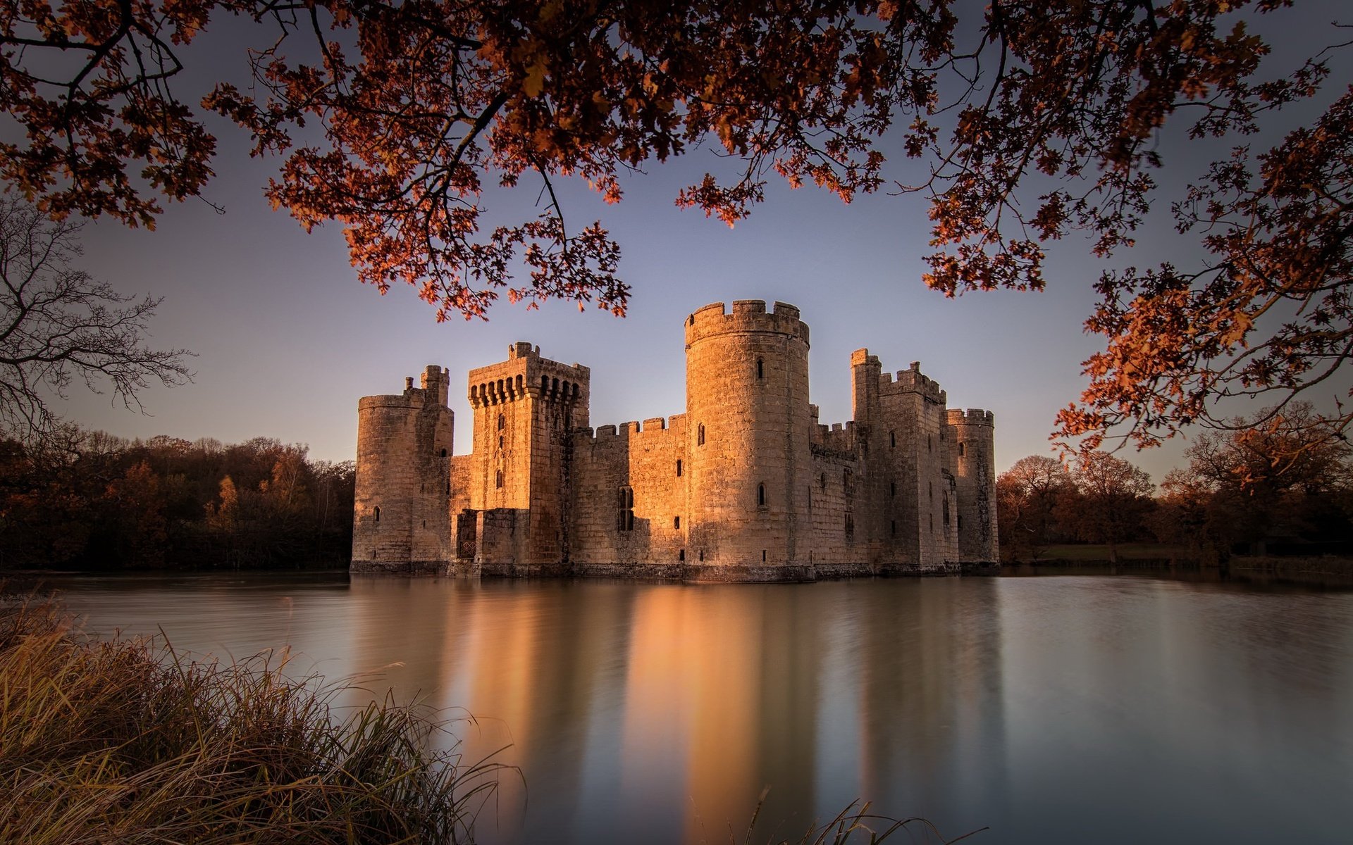 Обои замок бодиам, bodiam castle разрешение 2020x1275 Загрузить