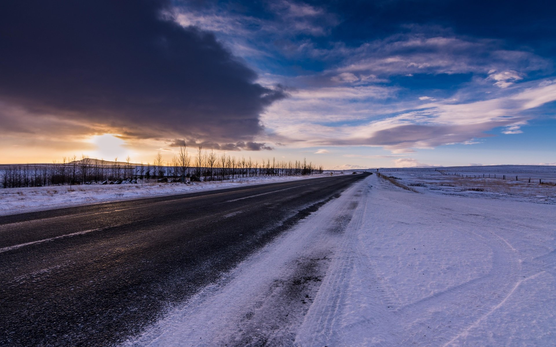 Обои дорога, зима, road, winter разрешение 6000x4000 Загрузить