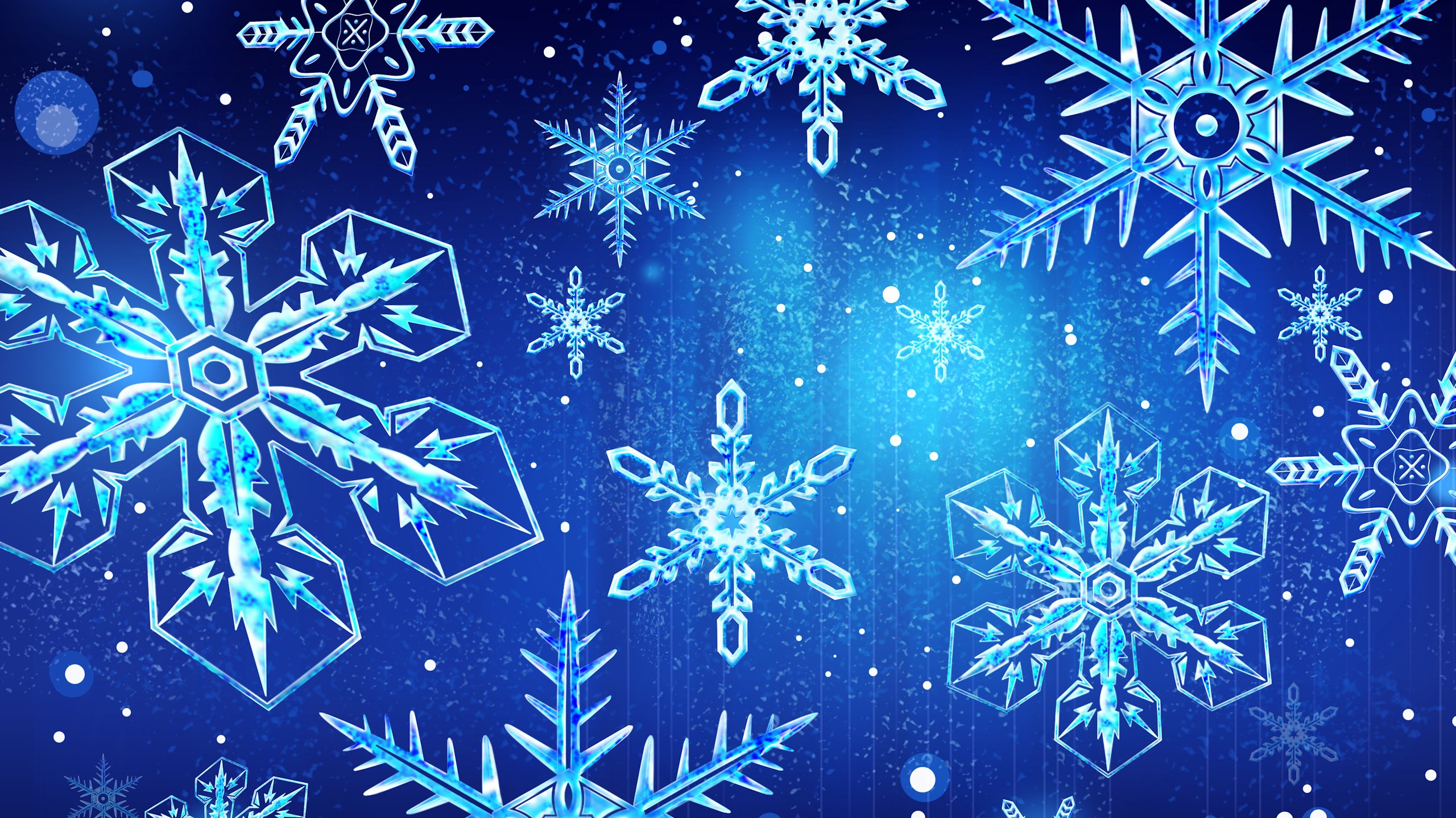 Обои зима, снежинки, синий, winter, snowflakes, blue разрешение 2560x1670 Загрузить