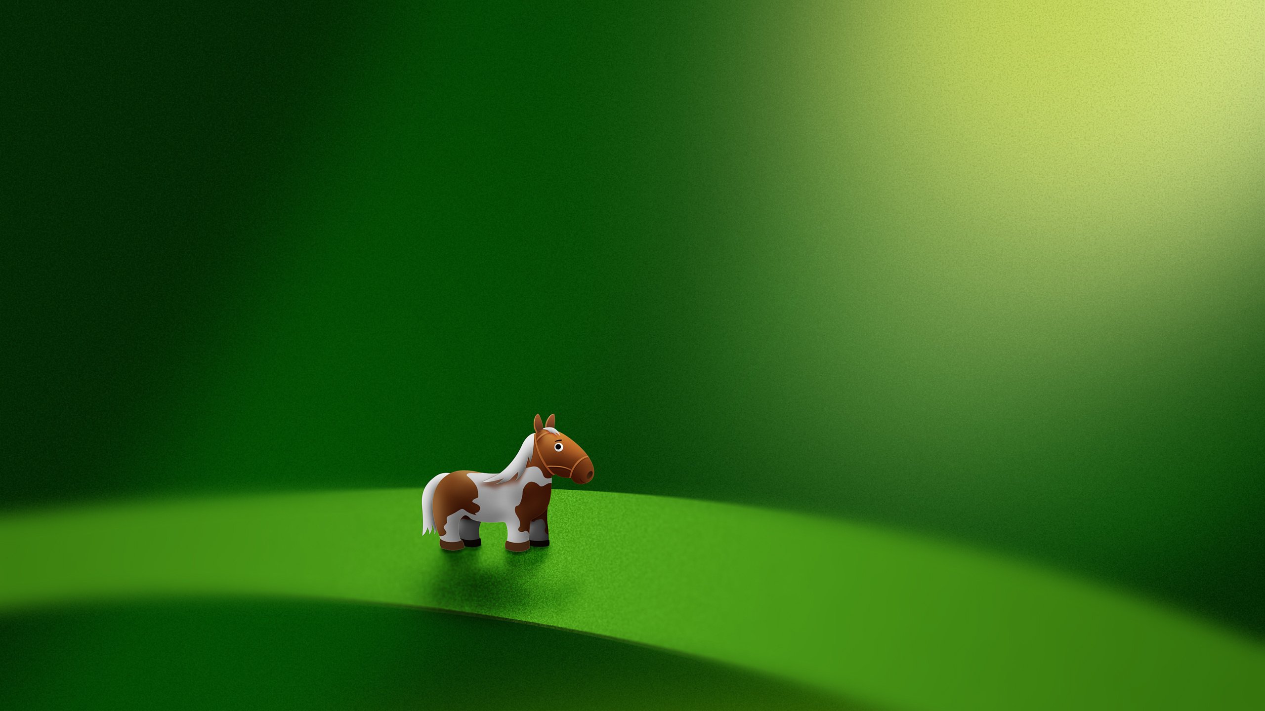 Обои лошадь, зелёный, лист, пони, микро, horse, green, sheet, pony, micro разрешение 2560x1600 Загрузить