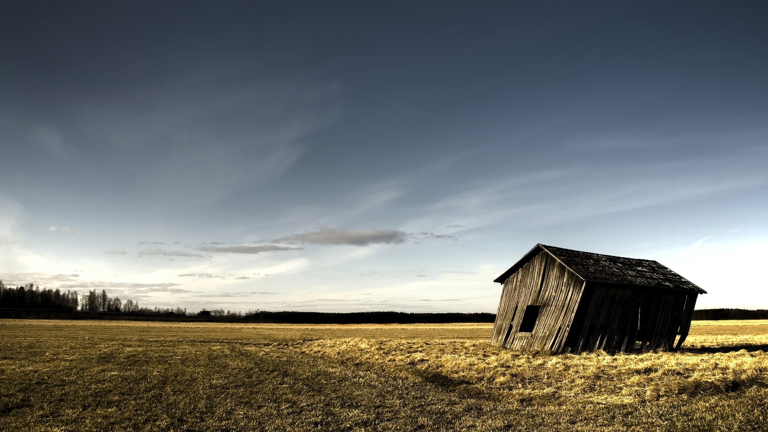 Обои облака, поле, сарай, clouds, field, the barn разрешение 3750x2515 Загрузить