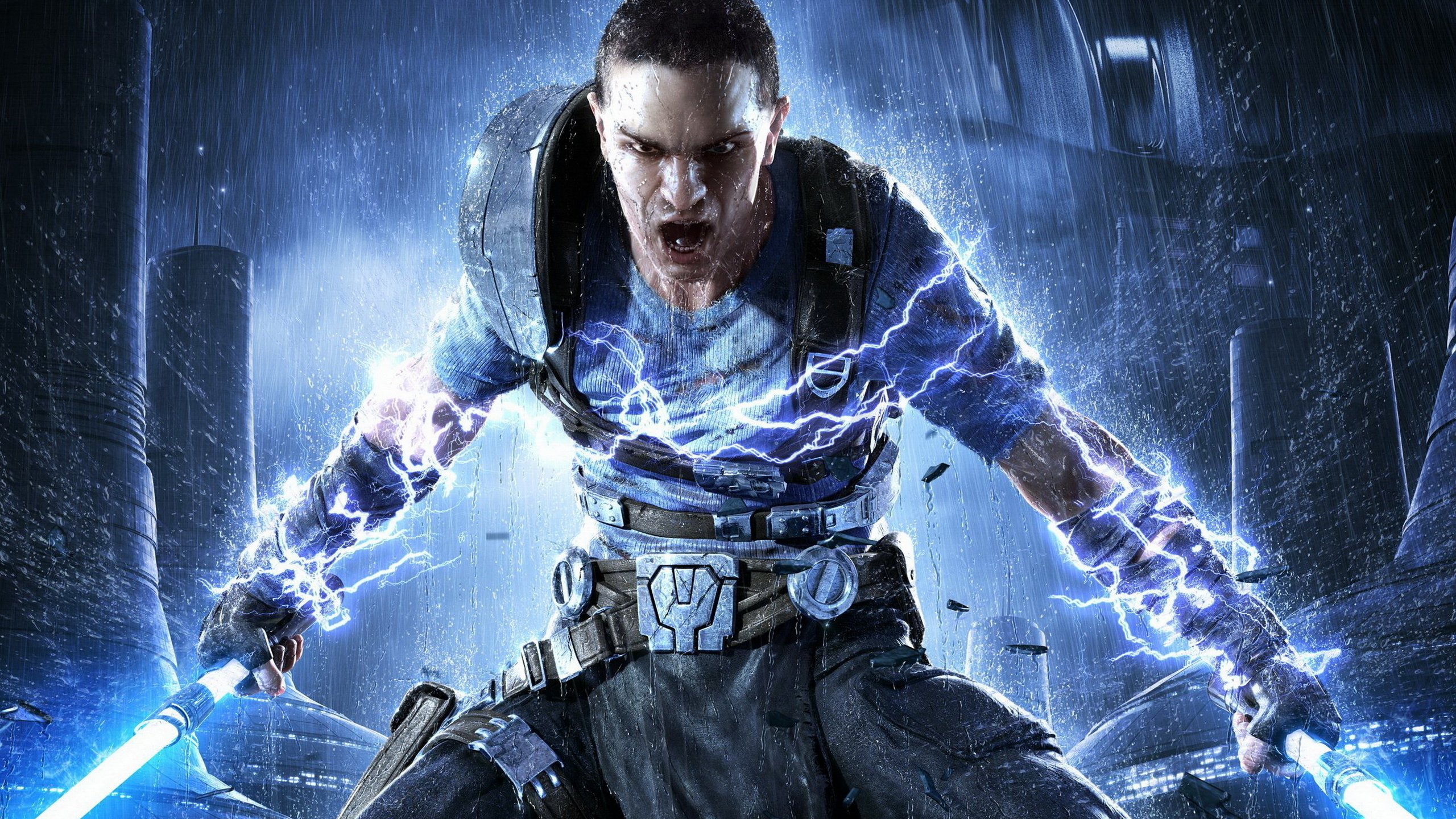 Обои ярость, дождь, мечи, star wars the force unleashed 2, джедай, rage, rain, swords, jedi разрешение 2560x1600 Загрузить