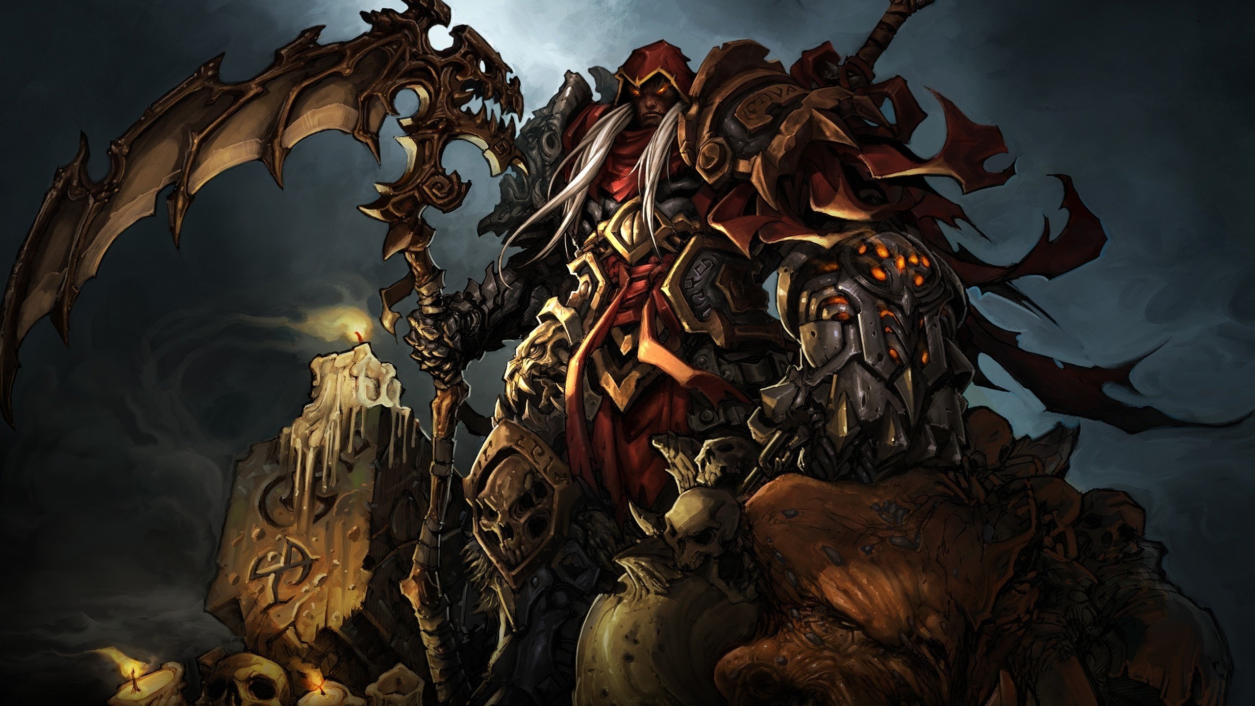 Обои darksiders, wrath of war, всадник апокалипсиса, horseman of the apocalypse разрешение 2560x1600 Загрузить