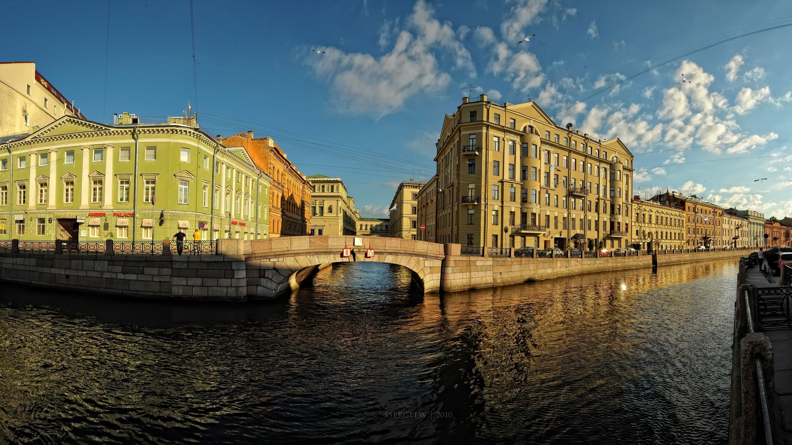 Обои мост, набережная, здания, санкт-петербург, serg-sergeew, bridge, promenade, building, saint petersburg разрешение 5412x3036 Загрузить