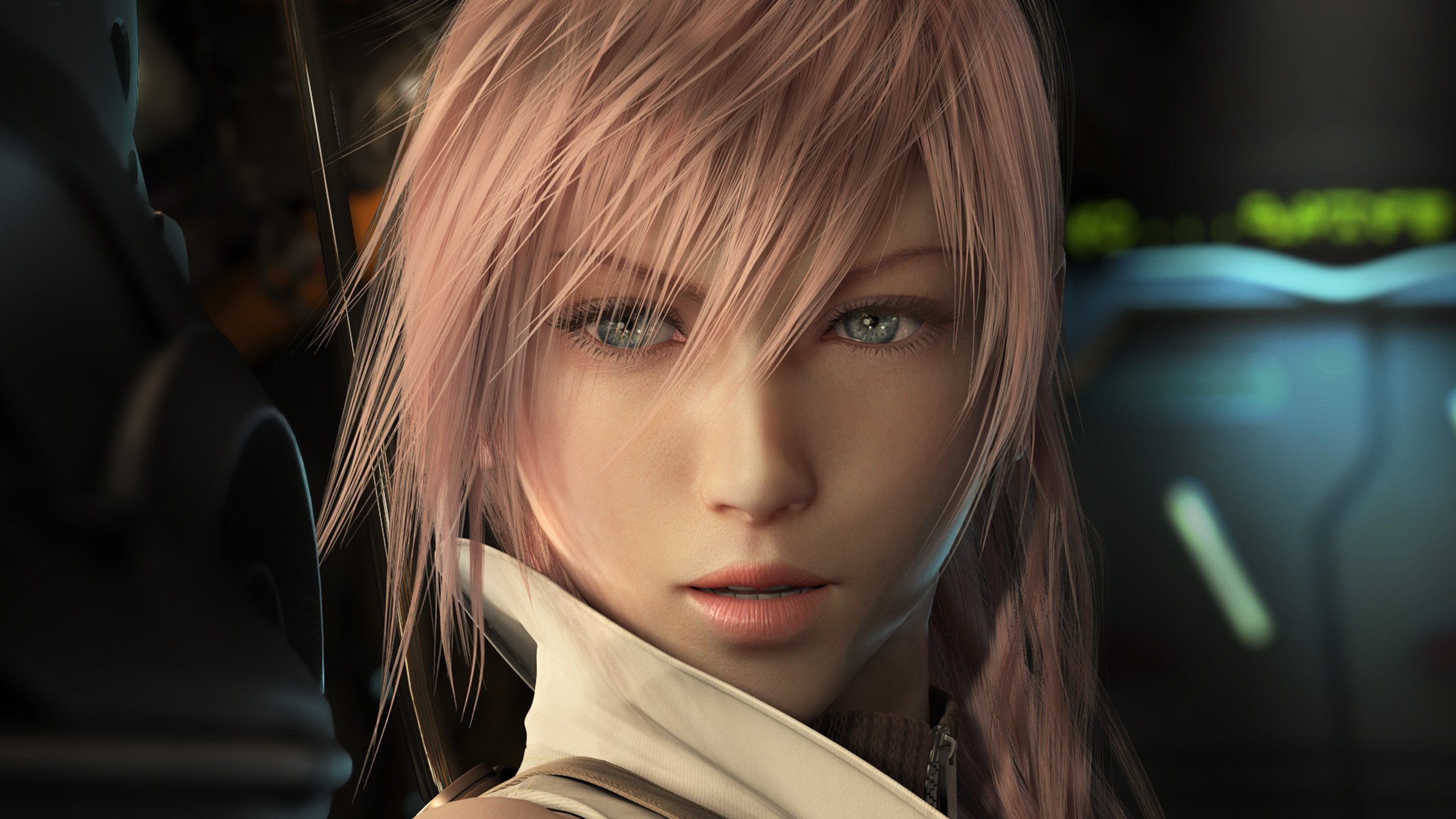 Скачать обои final fantasy xiii, лайтнинг, солдат армии кокона, последняя  фантазия 13, lightning разрешение 2560x1440 #11672