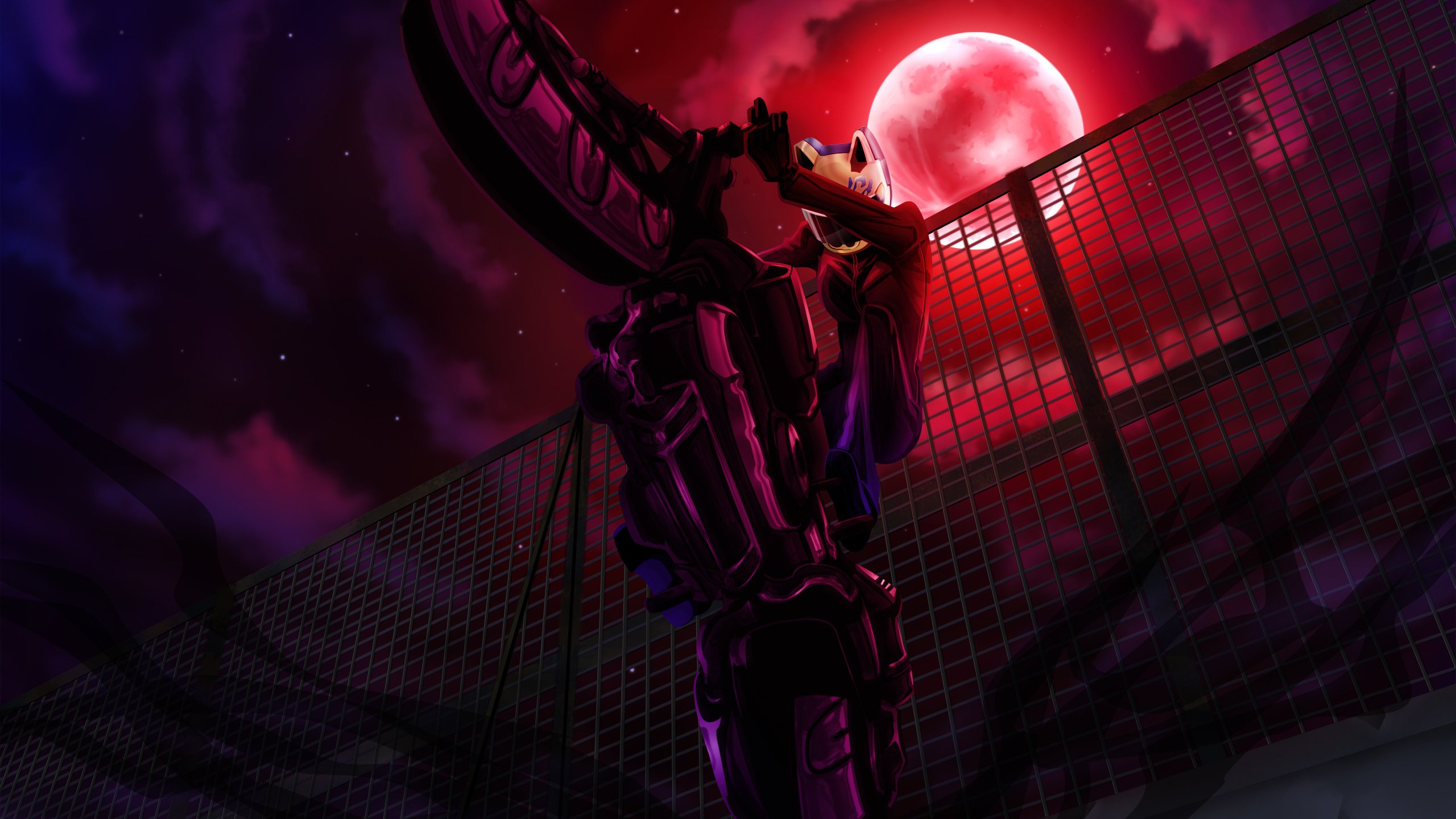 Обои мотоцикл, moon, durarara!!, sturluson selty, ноч, звезд, motorcycle, selty sturluson, night, stars разрешение 2560x1600 Загрузить