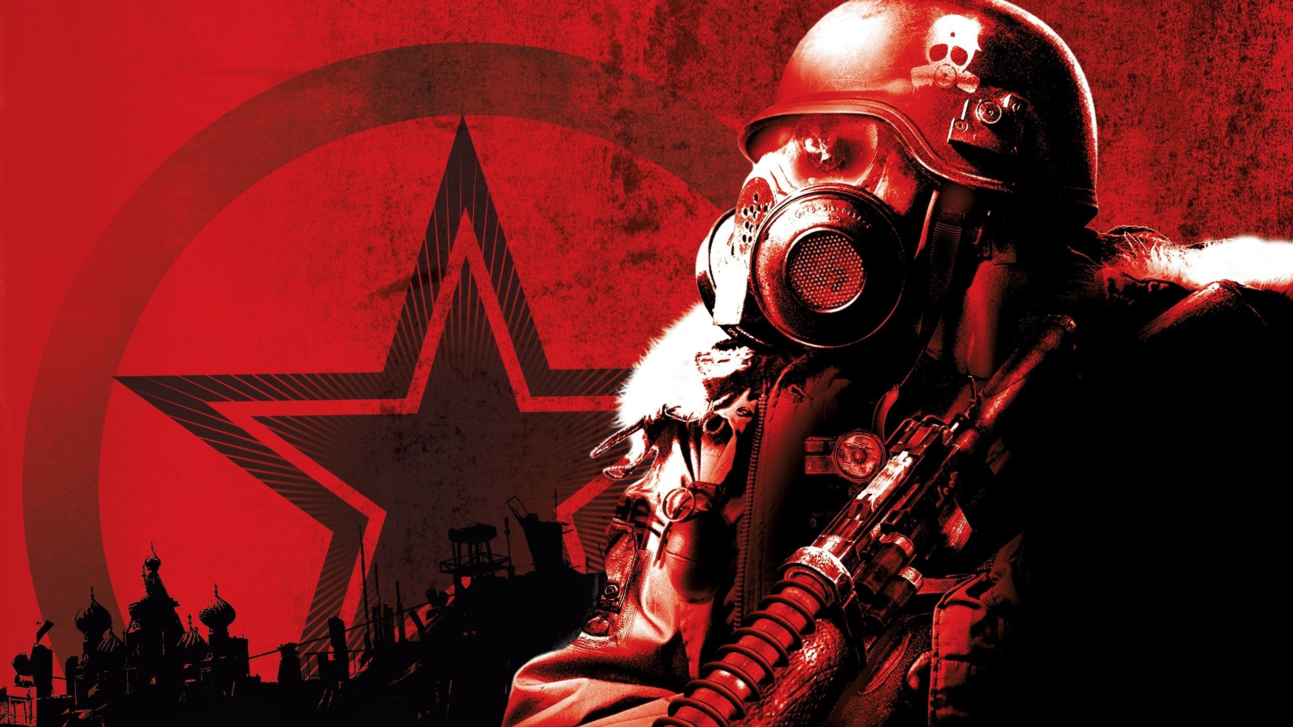 Скачать обои метро 2033, a4games, thq, black & red, metro 2033 разрешение  2560x1440 #15348