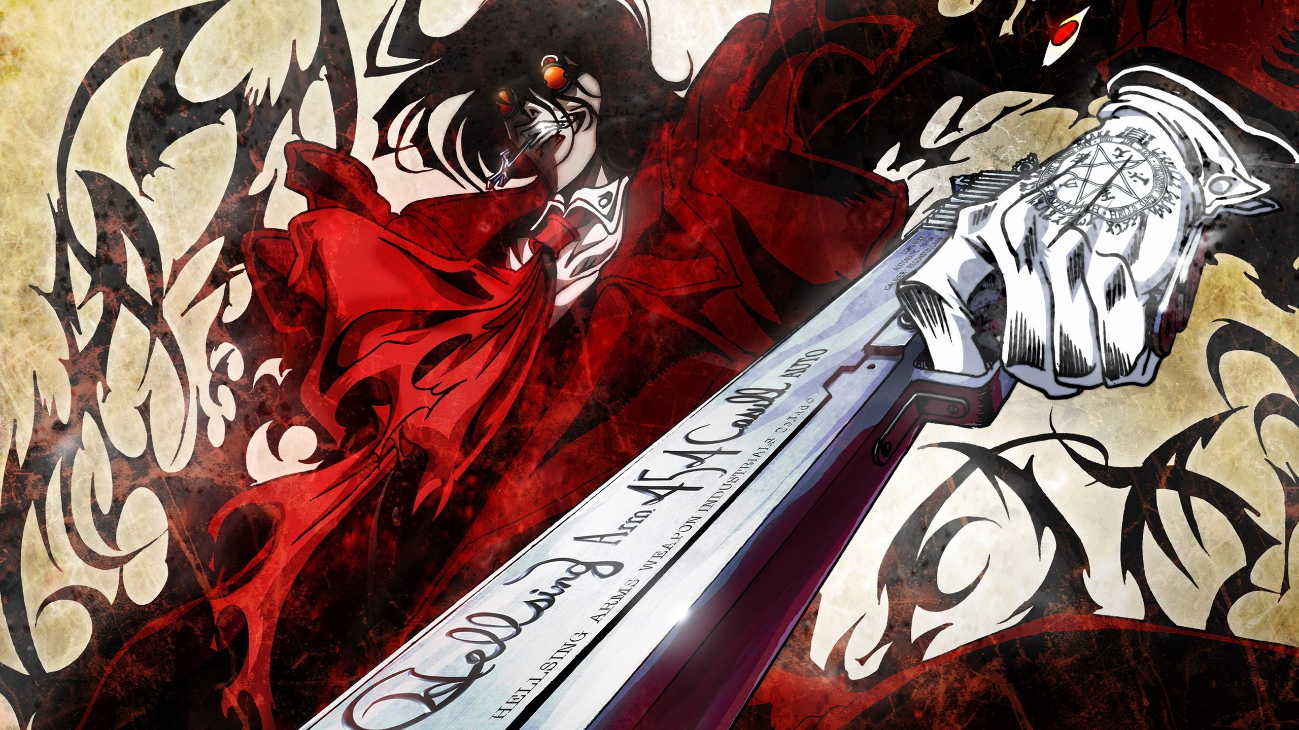 Обои пистолет, вампир, хеллсинг, 454 casull, алукард, gun, vampire, hellsing, alucard разрешение 2576x1610 Загрузить