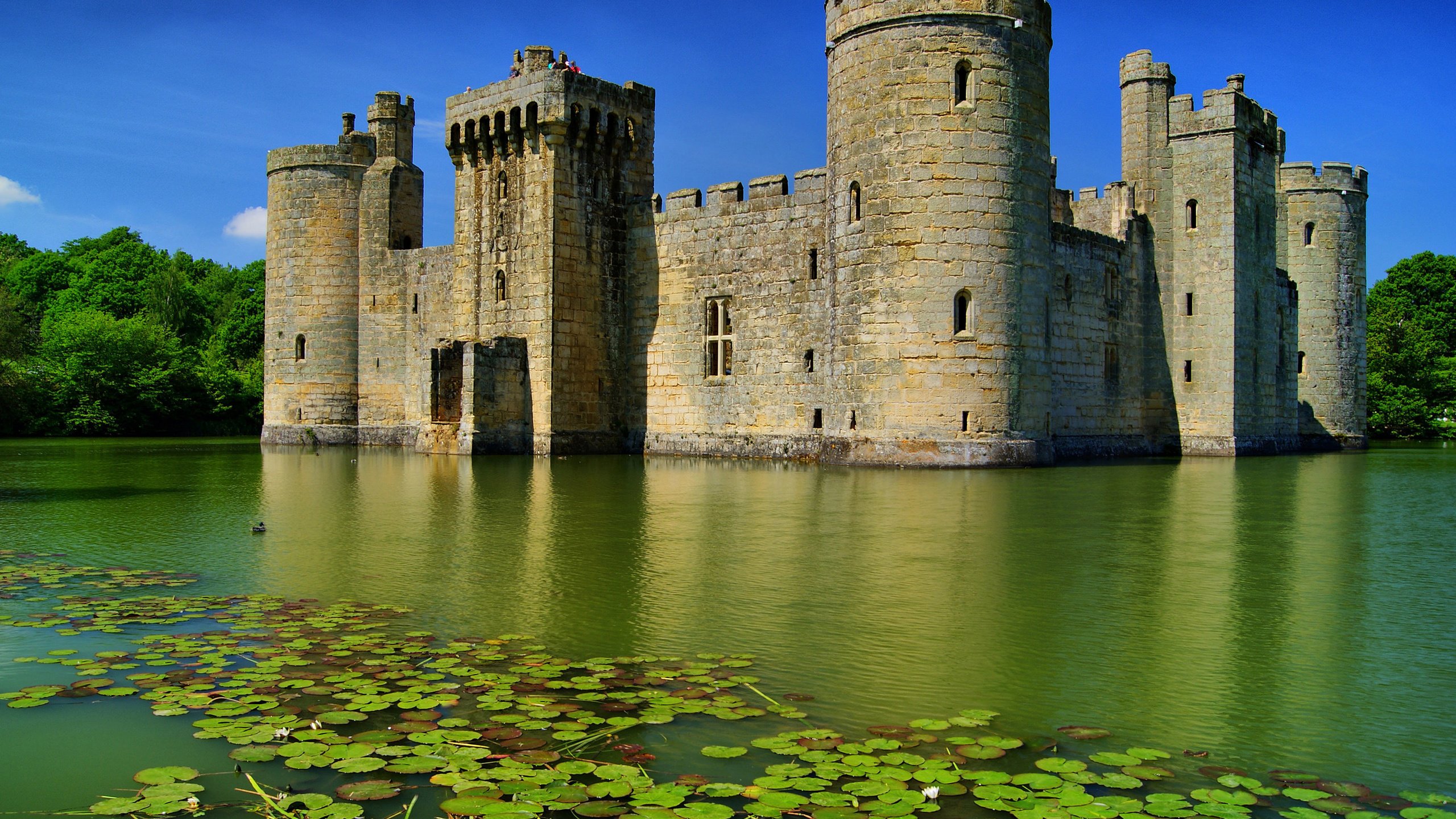 Обои замок, англия, замок бодиам, castle, england, bodiam castle разрешение 3608x2540 Загрузить