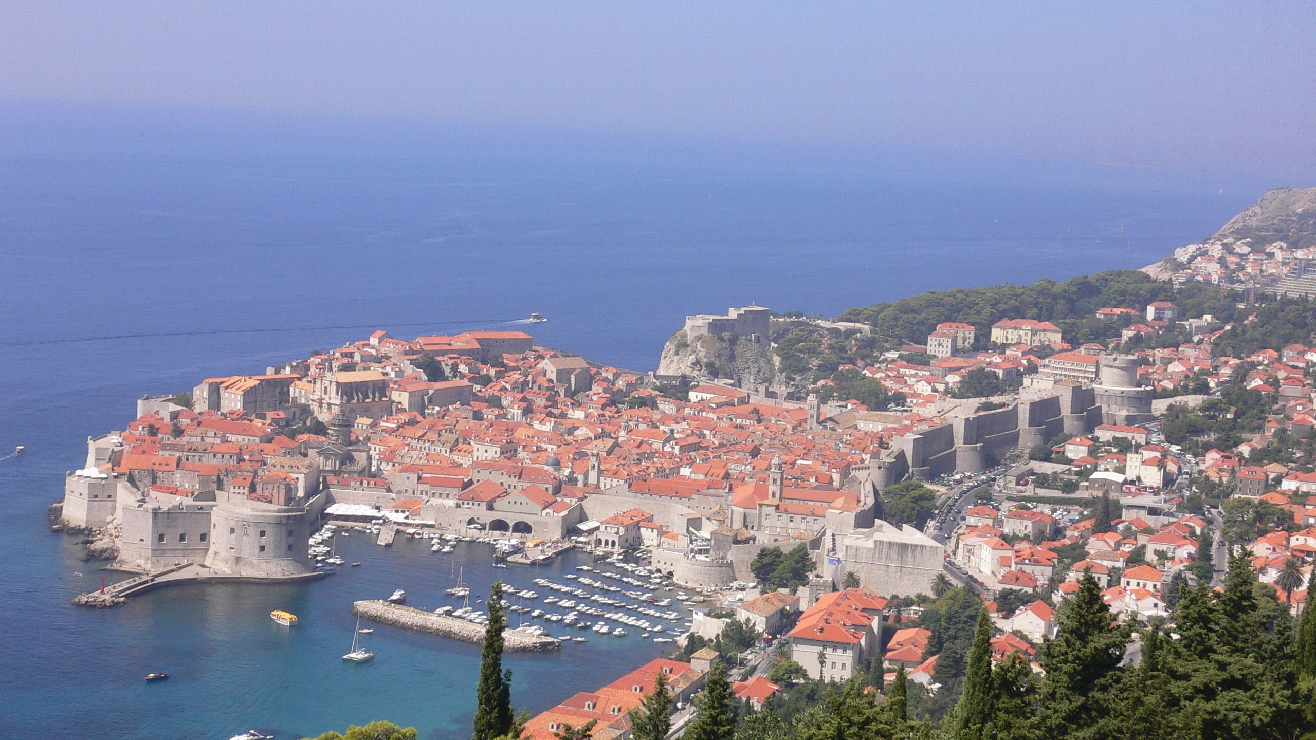 Обои море, вид сверху, город, хорватия, дубровник, sea, the view from the top, the city, croatia, dubrovnik разрешение 2560x1920 Загрузить