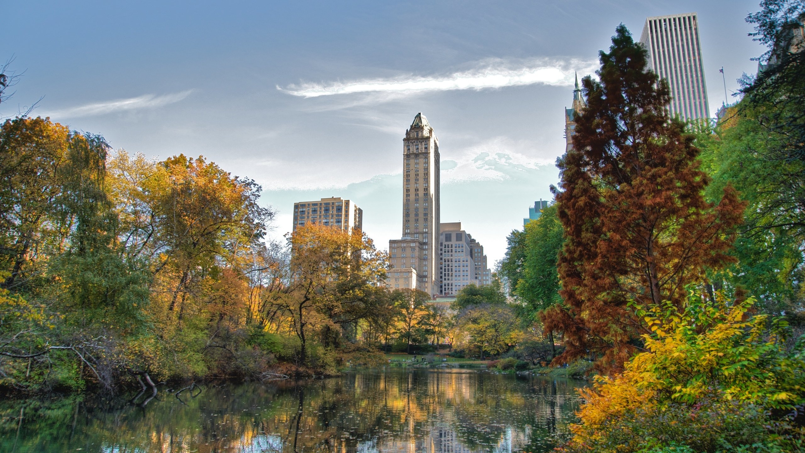 Обои небоскребы, нью-йорк, центральный парк, skyscrapers, new york, central park разрешение 4226x2798 Загрузить