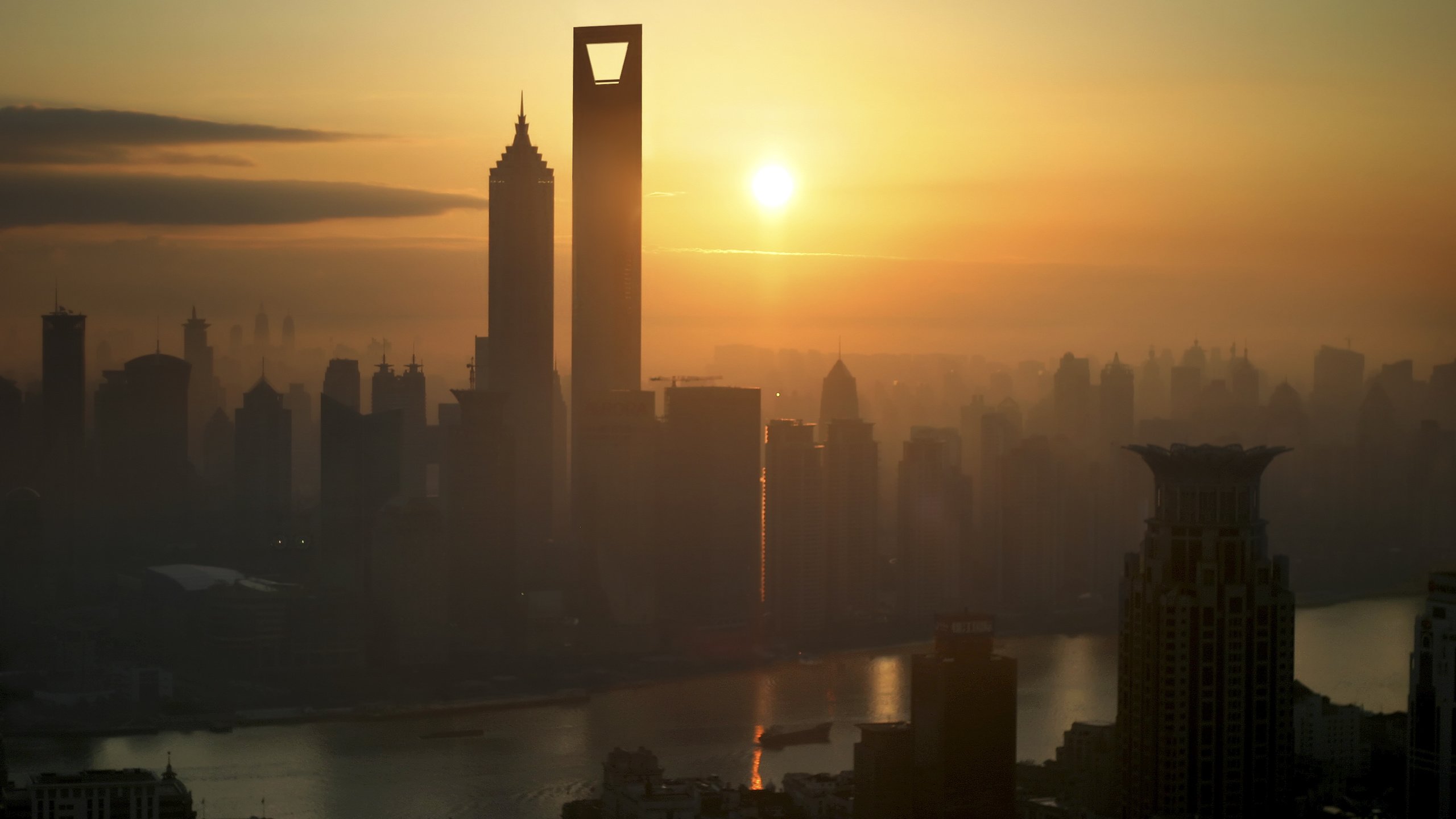 Обои солнце, небоскребы, шанхай, мегаполис, the sun, skyscrapers, shanghai, megapolis разрешение 4368x2912 Загрузить