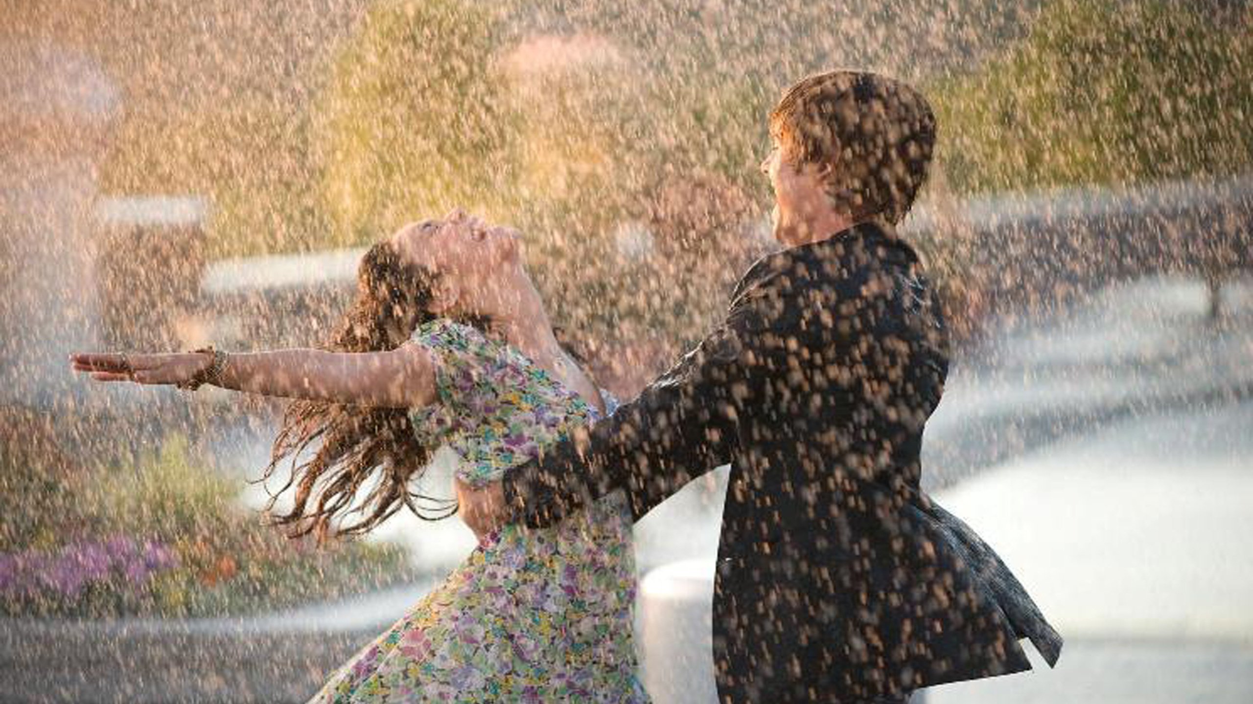 Обои девушка, парень, танец, мокрые, дождь, любовь, пара, счастье, girl, guy, dance, wet, rain, love, pair, happiness разрешение 2560x1600 Загрузить