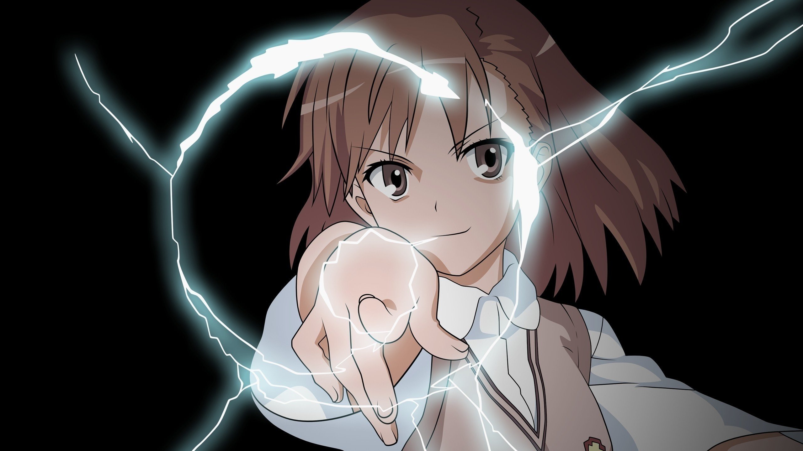 Обои молния, стекло, misaka mikoto, lightning, glass разрешение 2560x1600 Загрузить